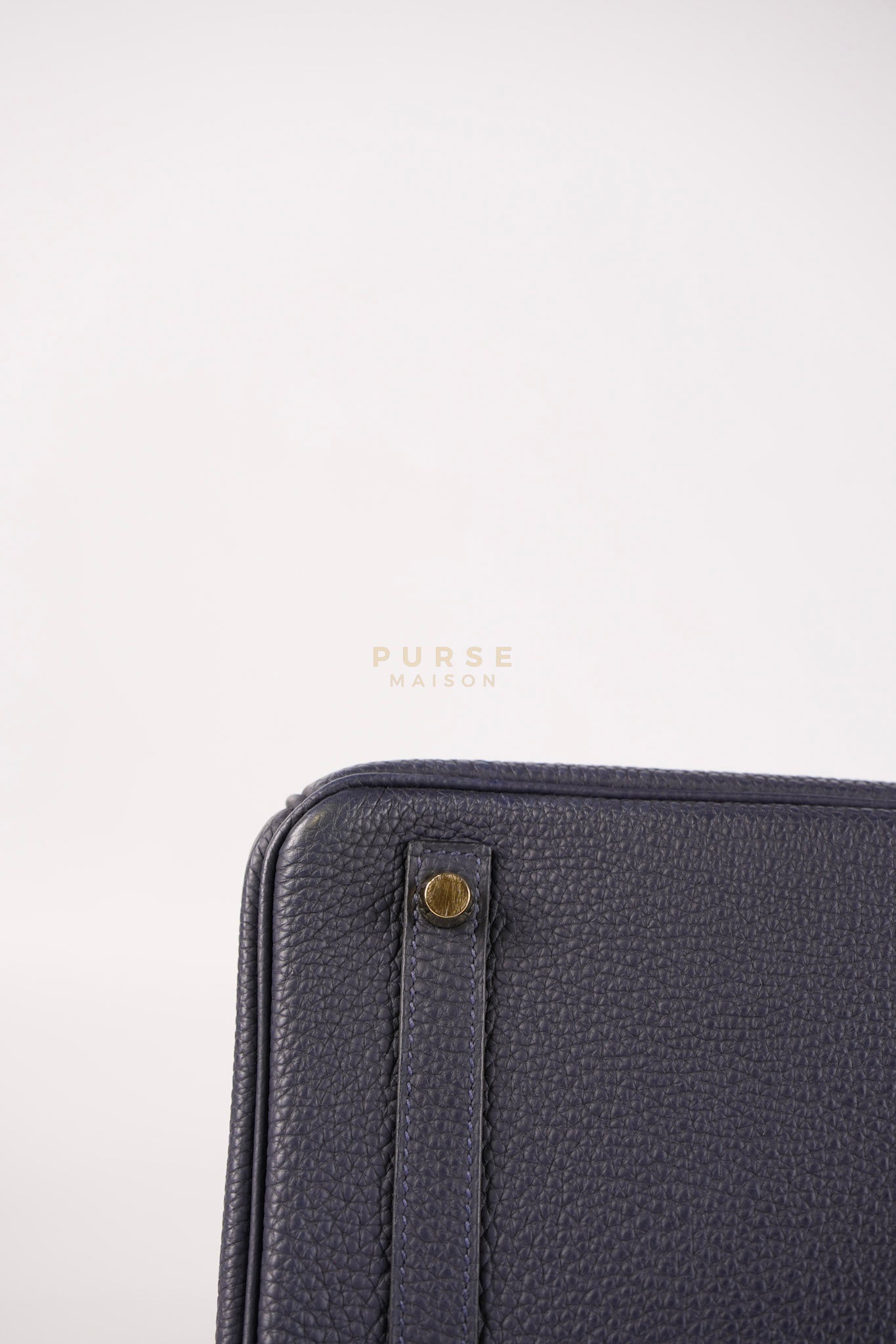 Birkin 30 Blue Nuit in Togo Leather and Gold Hardware Stamp X (2016) | Purse Maison Luxury Bags Shop