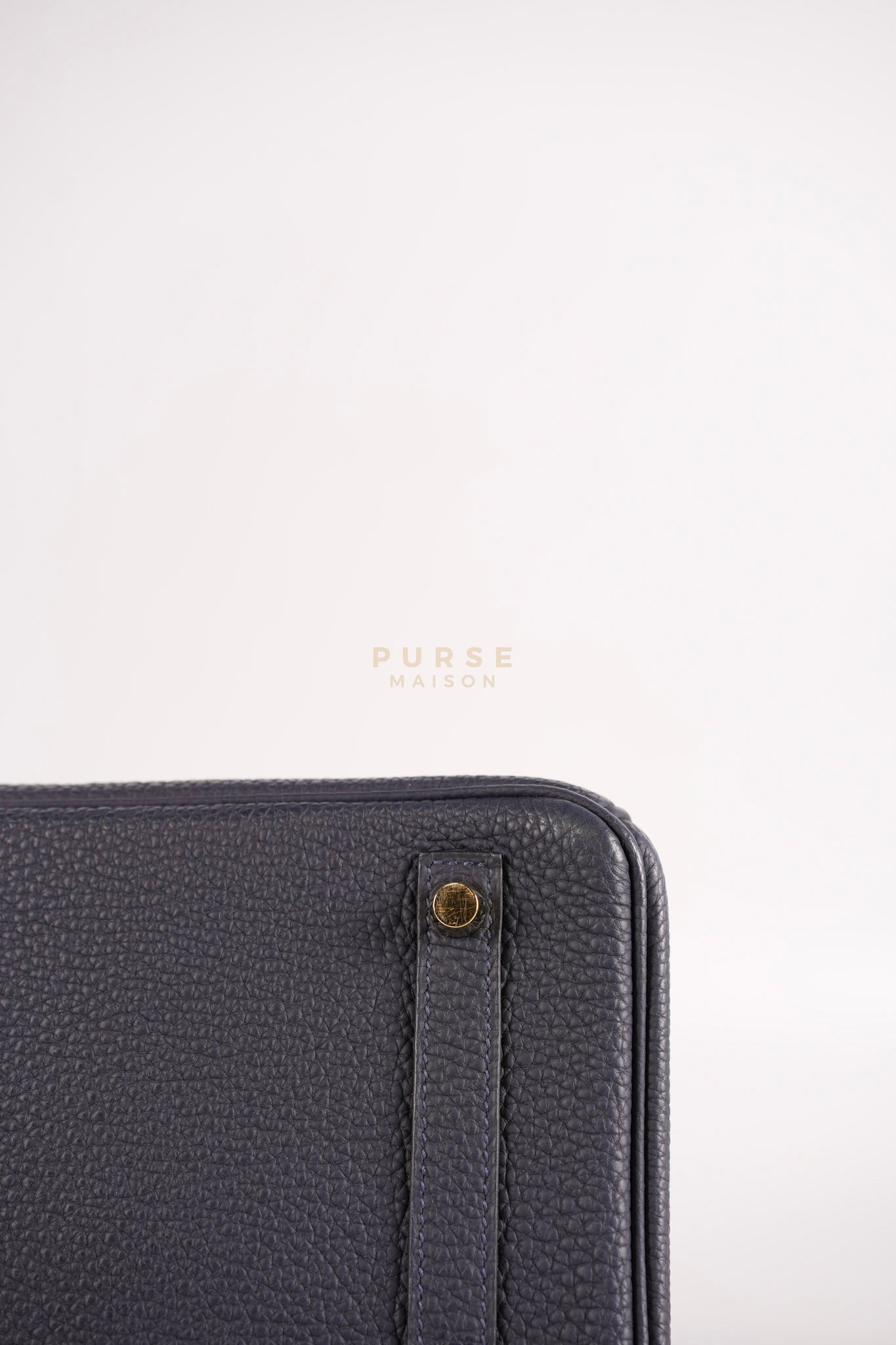 Birkin 30 Blue Nuit in Togo Leather and Gold Hardware Stamp X (2016) | Purse Maison Luxury Bags Shop