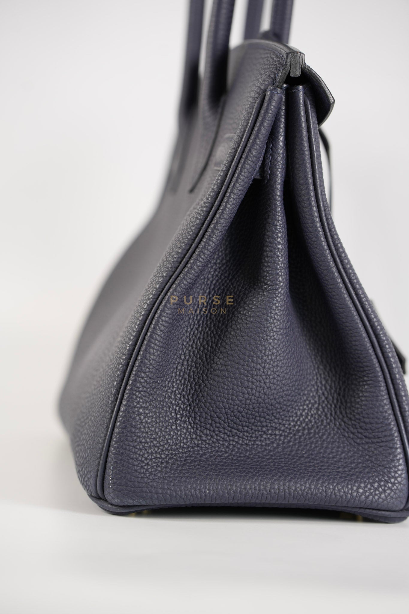 Birkin 30 Blue Nuit in Togo Leather and Gold Hardware Stamp X (2016) | Purse Maison Luxury Bags Shop