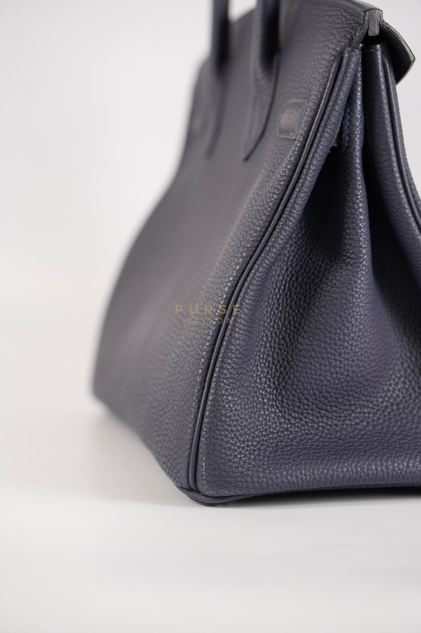 Birkin 30 Blue Nuit in Togo Leather and Gold Hardware Stamp X (2016) | Purse Maison Luxury Bags Shop