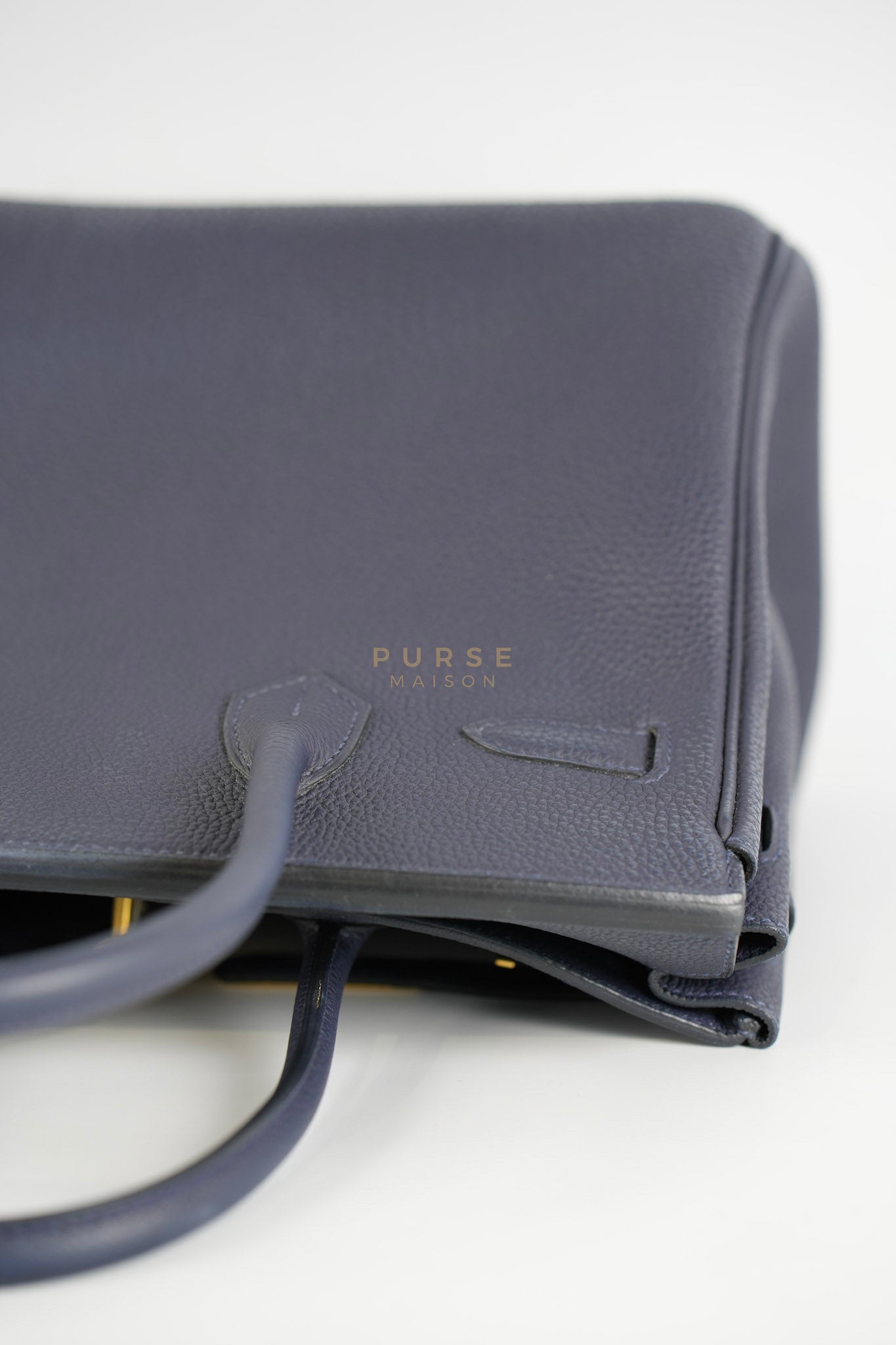 Birkin 30 Blue Nuit in Togo Leather and Gold Hardware Stamp X (2016) | Purse Maison Luxury Bags Shop