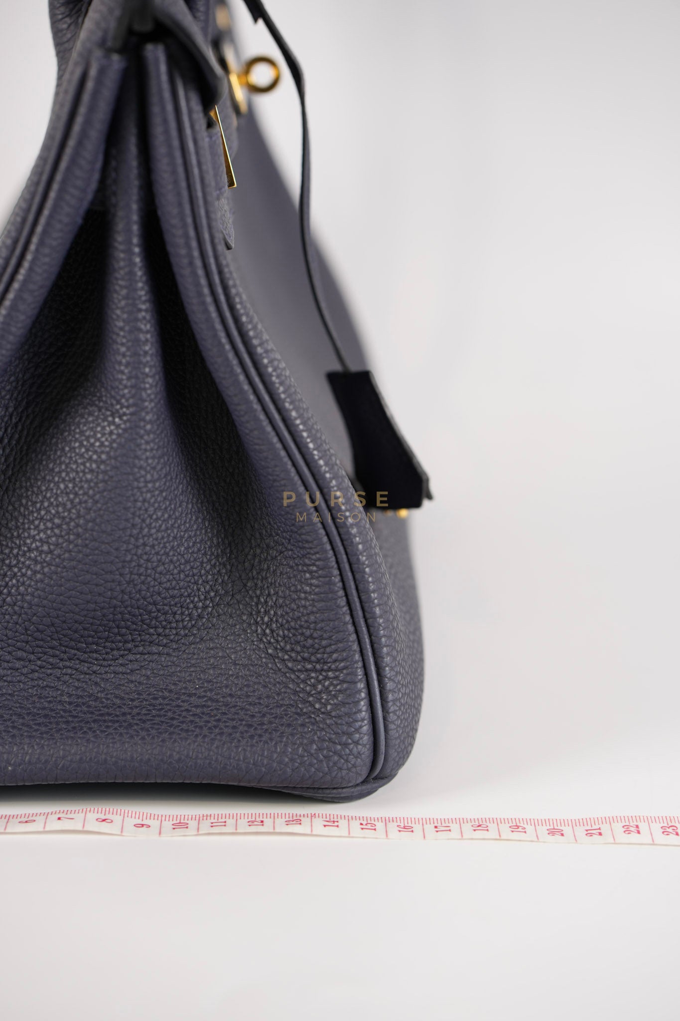 Birkin 30 Blue Nuit in Togo Leather and Gold Hardware Stamp X (2016) | Purse Maison Luxury Bags Shop