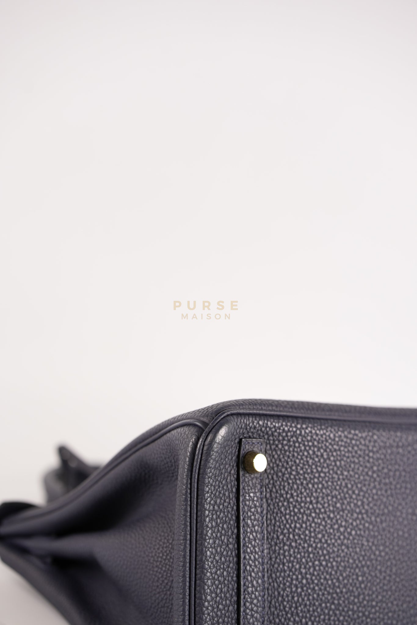 Birkin 30 Blue Nuit in Togo Leather and Gold Hardware Stamp X (2016) | Purse Maison Luxury Bags Shop