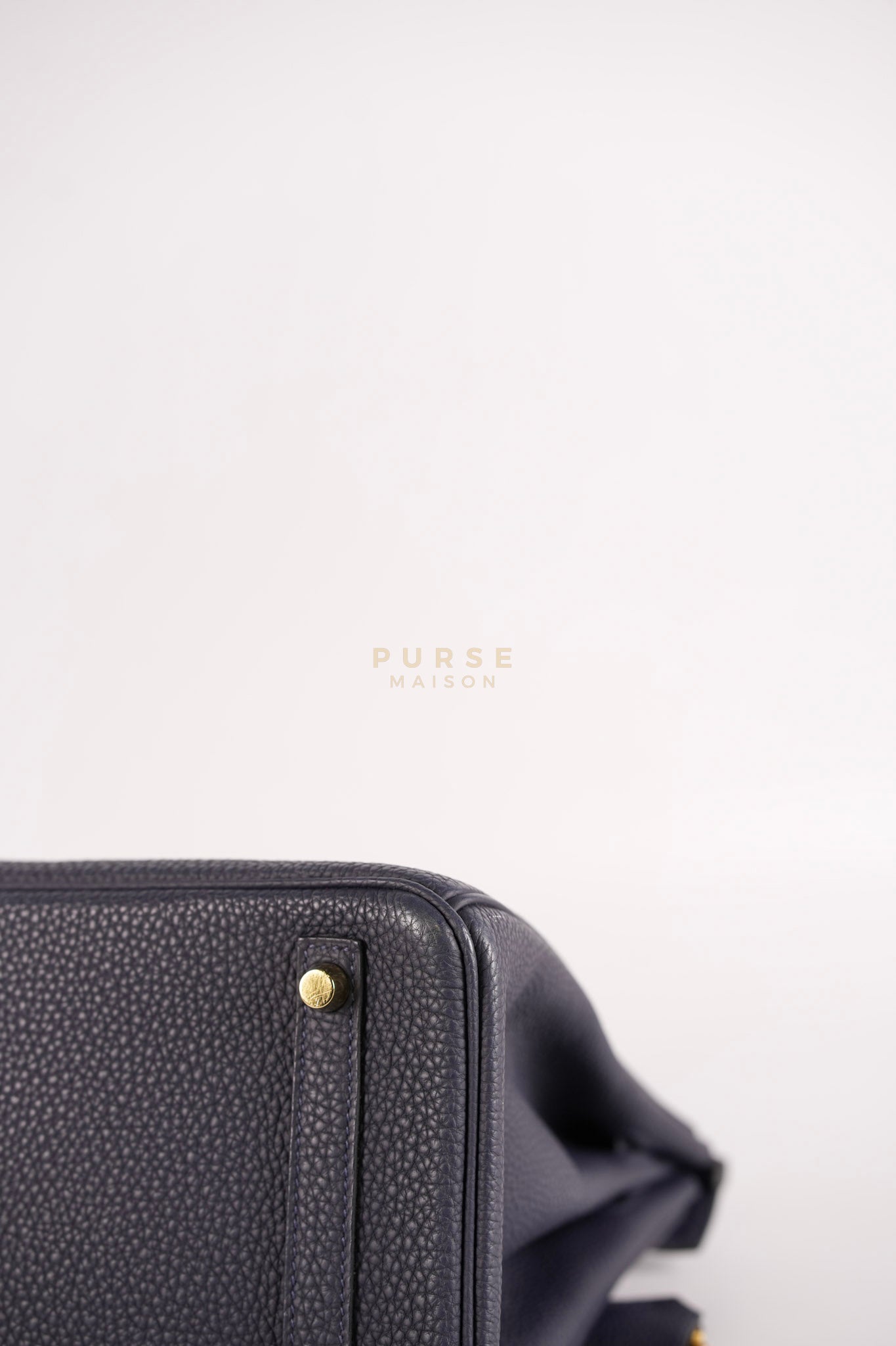 Birkin 30 Blue Nuit in Togo Leather and Gold Hardware Stamp X (2016) | Purse Maison Luxury Bags Shop