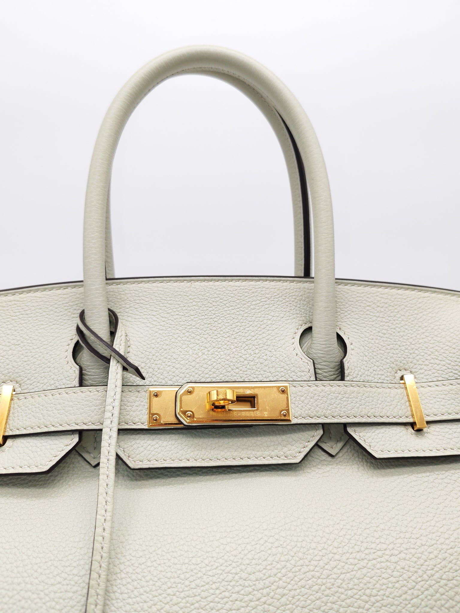 Birkin 30 Gris Neve Togo Leather in Gold Hardware Stamp B(2023) | Purse Maison Luxury Bags Shop