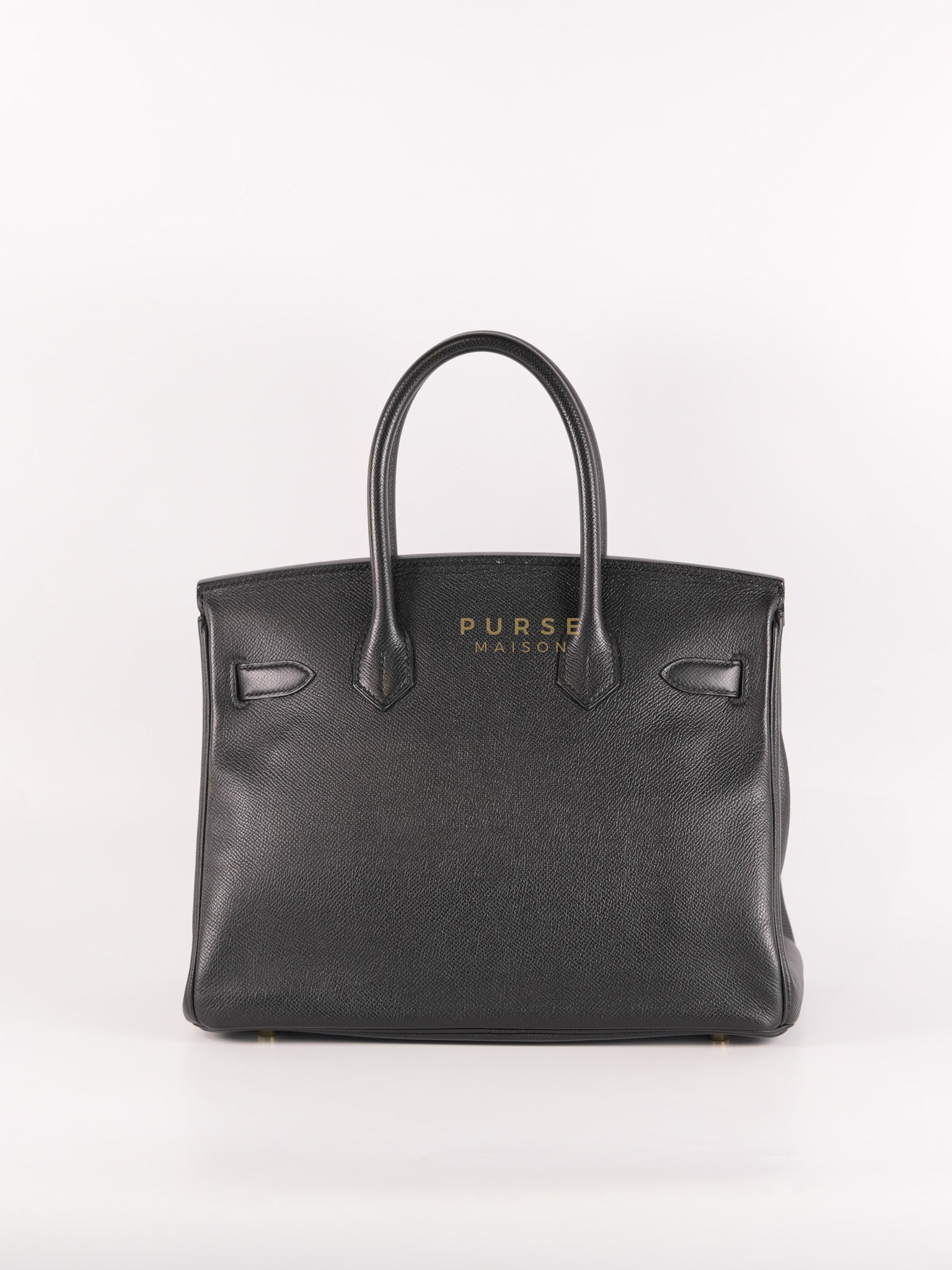 Birkin 30 in Black Epsom Leather and Gold Hardware Stamp A (2017) | Purse Maison Luxury Bags Shop