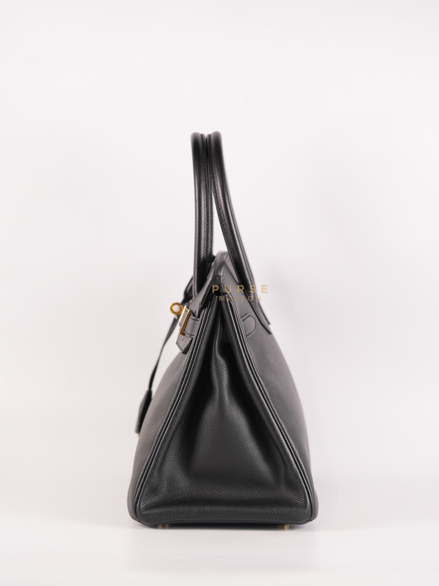 Birkin 30 in Black Epsom Leather and Gold Hardware Stamp A (2017) | Purse Maison Luxury Bags Shop