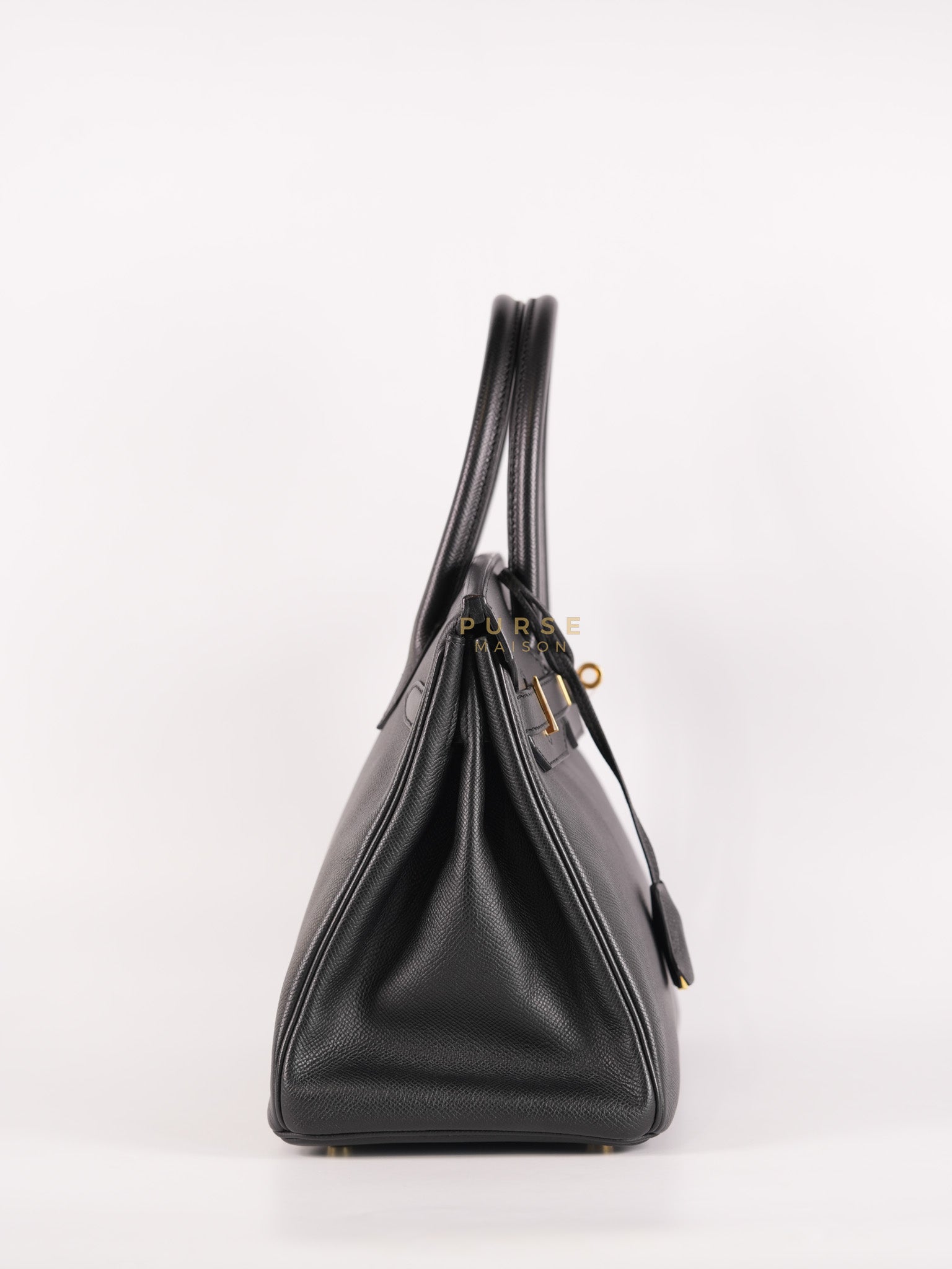 Birkin 30 in Black Epsom Leather and Gold Hardware Stamp A (2017) | Purse Maison Luxury Bags Shop