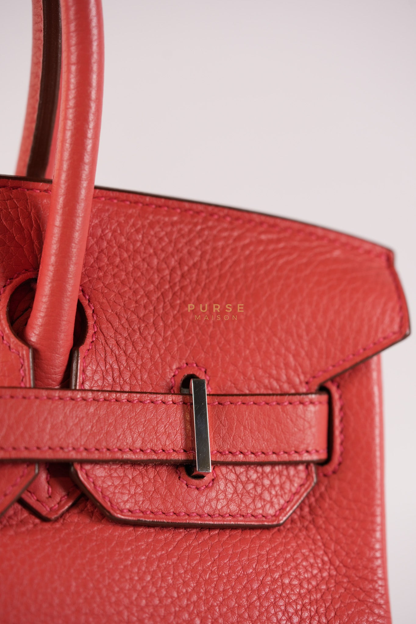 Birkin 30 in Bougainvillier Clemence Leather Palladium Hardware Stamp N Square (2010) | Purse Maison Luxury Bags Shop