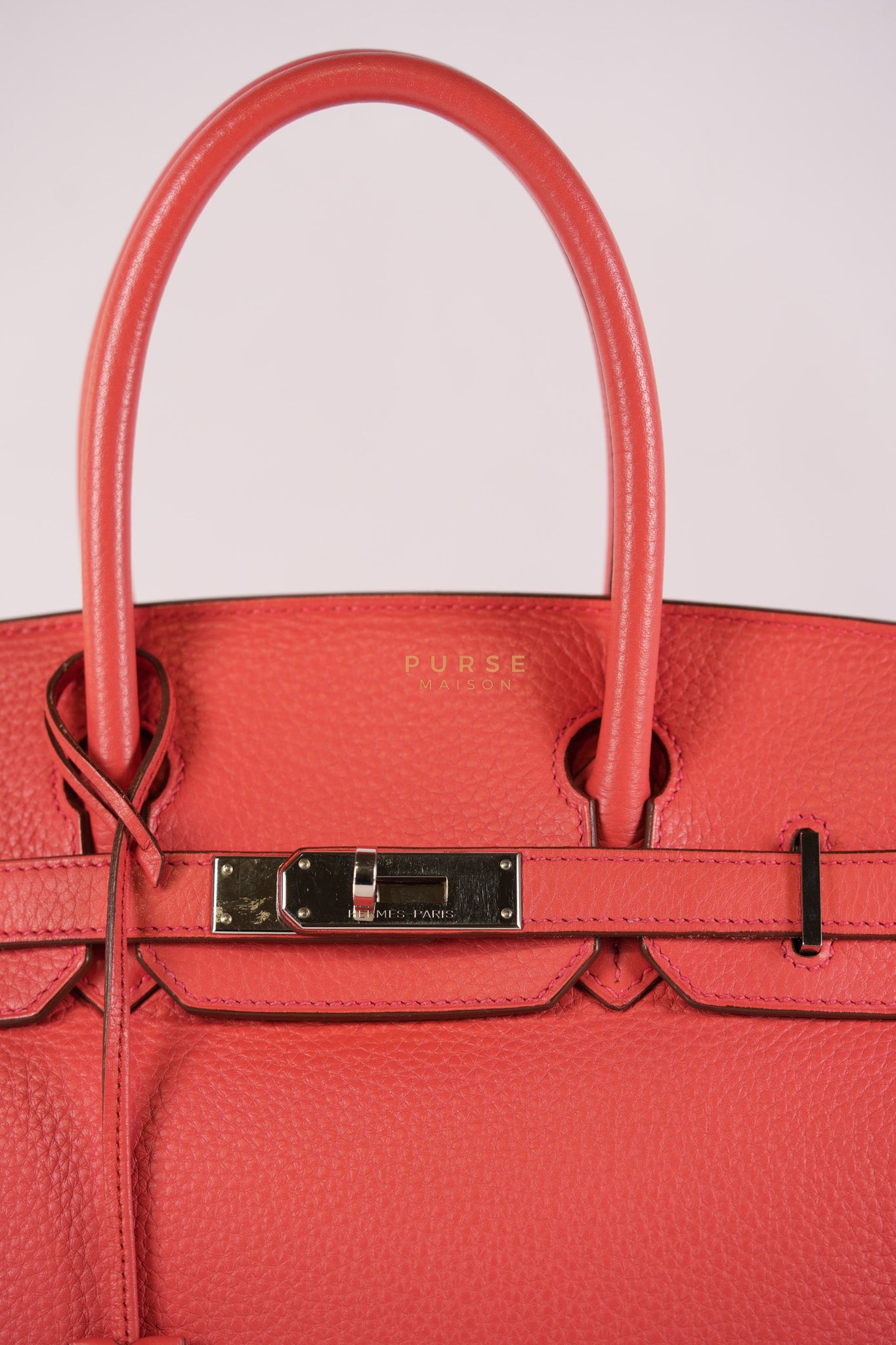 Birkin 30 in Bougainvillier Clemence Leather Palladium Hardware Stamp N Square (2010) | Purse Maison Luxury Bags Shop