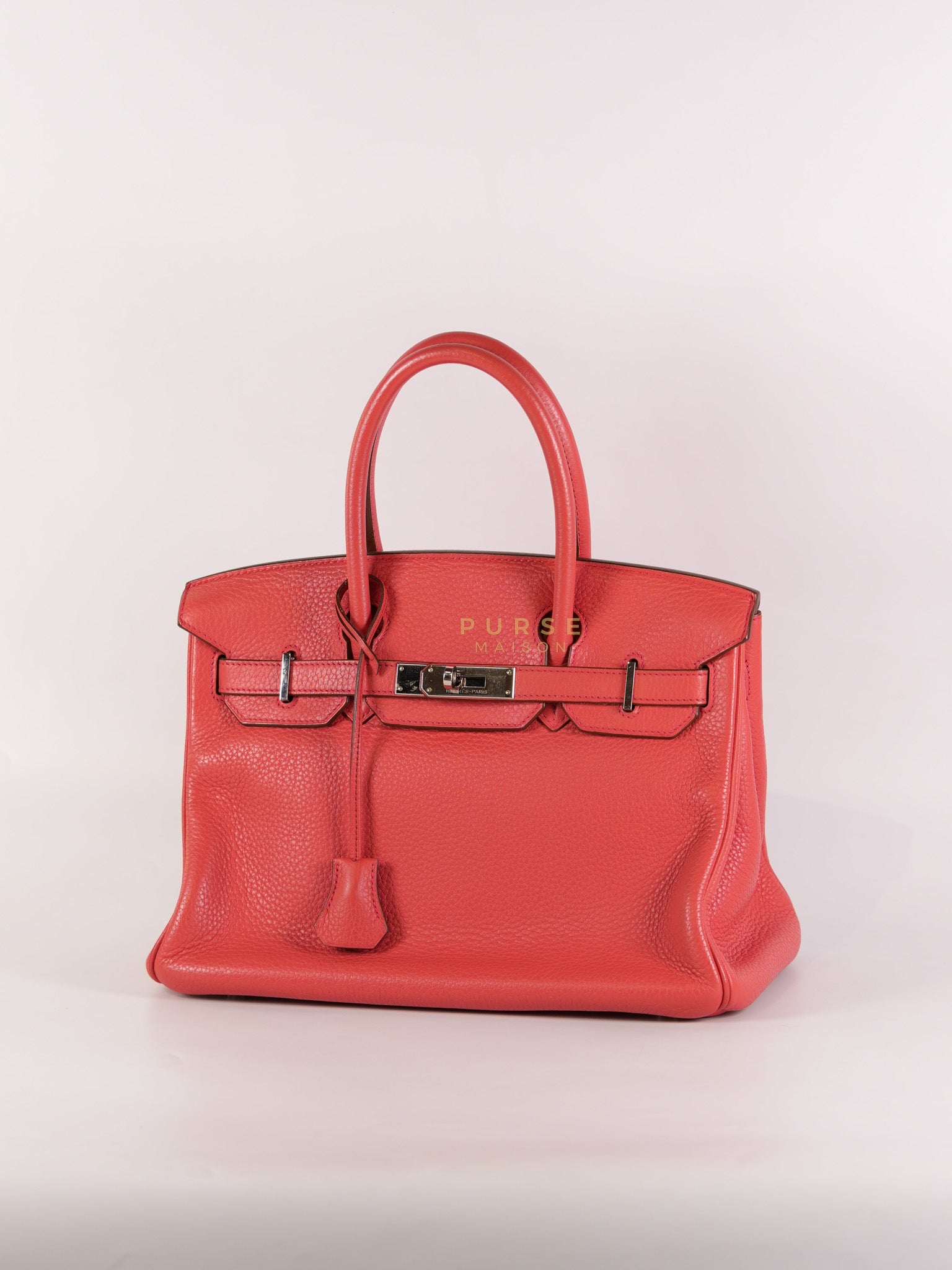 Birkin 30 in Bougainvillier Clemence Leather Palladium Hardware Stamp N Square (2010) | Purse Maison Luxury Bags Shop