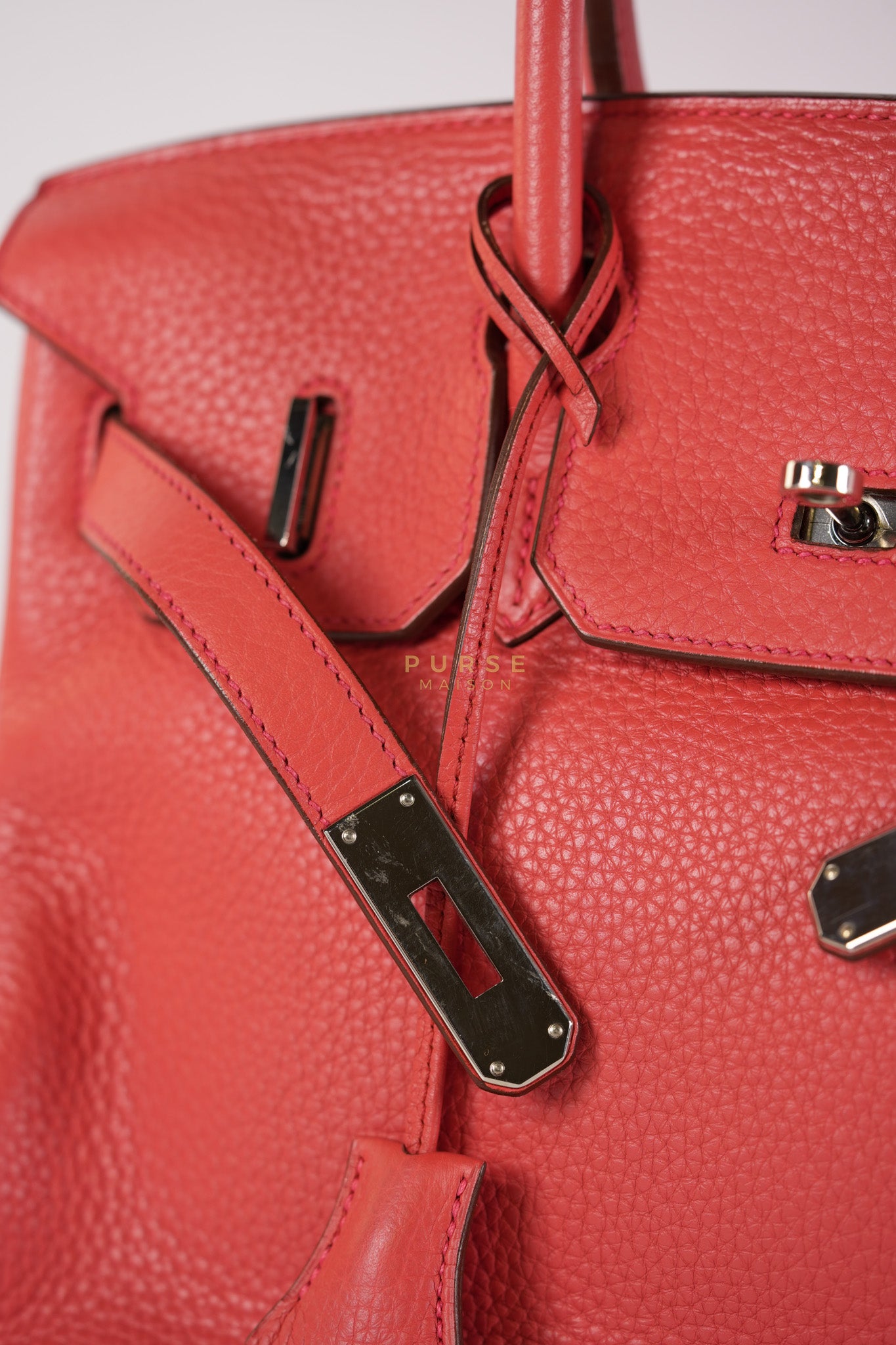 Birkin 30 in Bougainvillier Clemence Leather Palladium Hardware Stamp N Square (2010) | Purse Maison Luxury Bags Shop