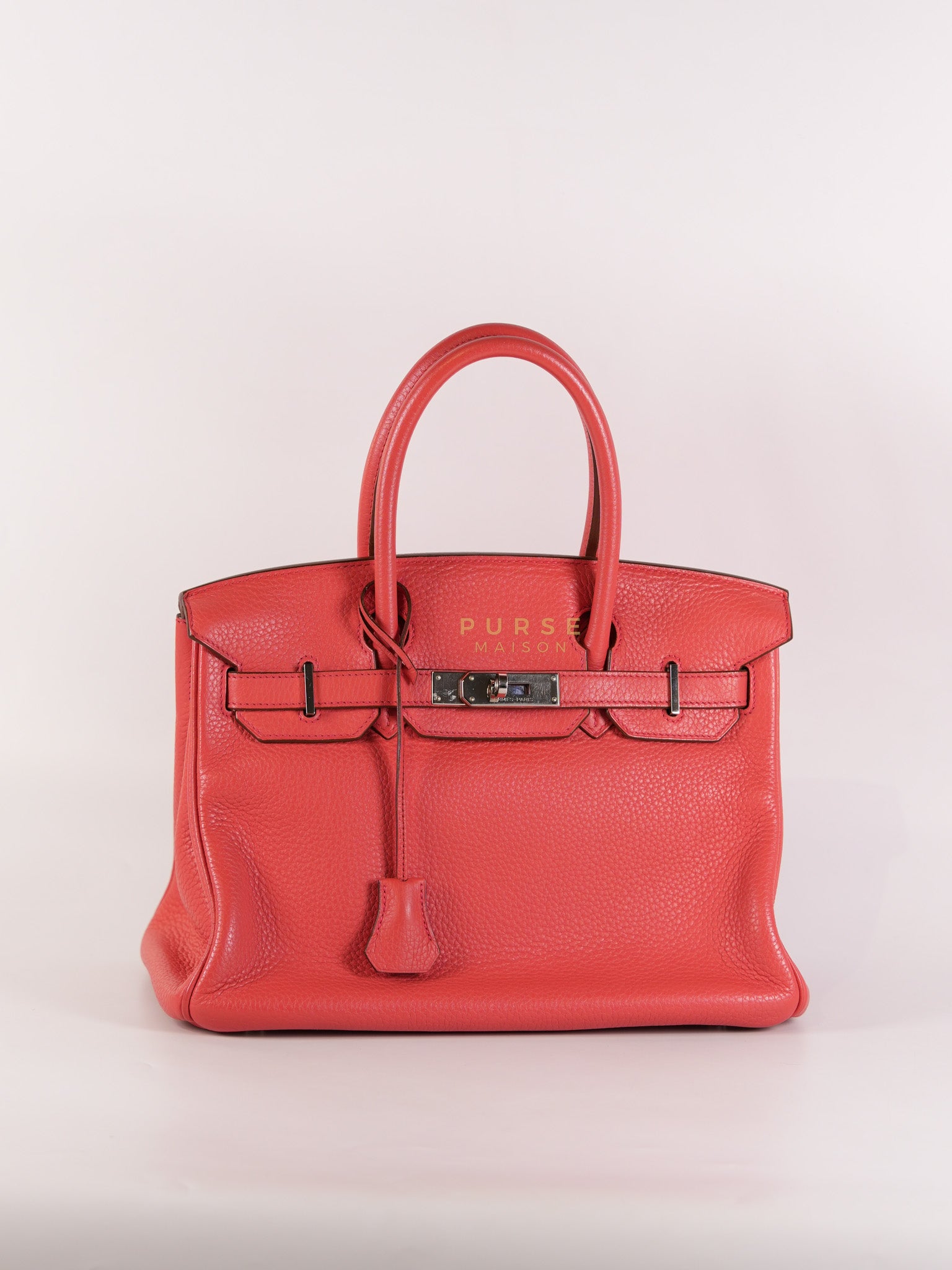 Birkin 30 in Bougainvillier Clemence Leather Palladium Hardware Stamp N Square (2010) | Purse Maison Luxury Bags Shop