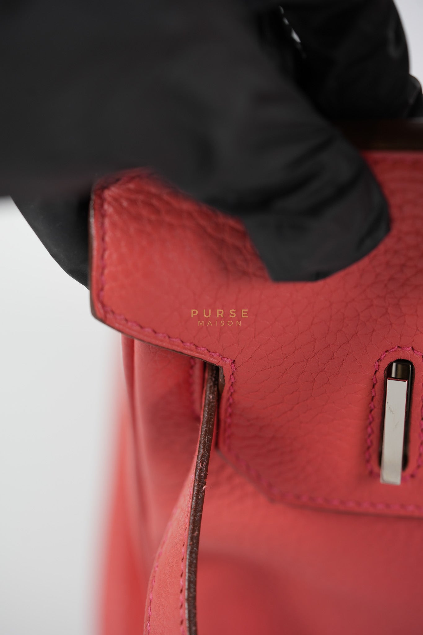 Birkin 30 in Bougainvillier Clemence Leather Palladium Hardware Stamp N Square (2010) | Purse Maison Luxury Bags Shop