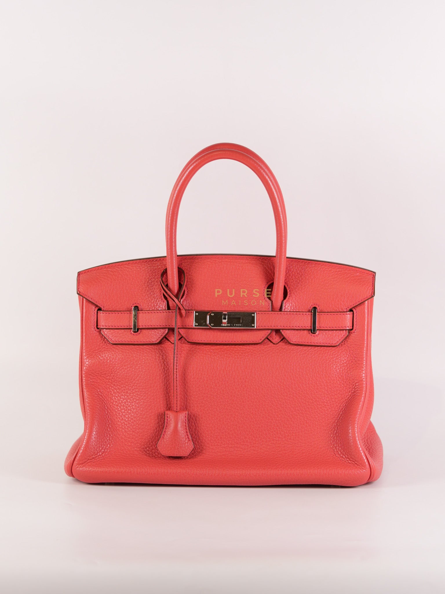 Birkin 30 in Bougainvillier Clemence Leather Palladium Hardware Stamp N Square (2010) | Purse Maison Luxury Bags Shop