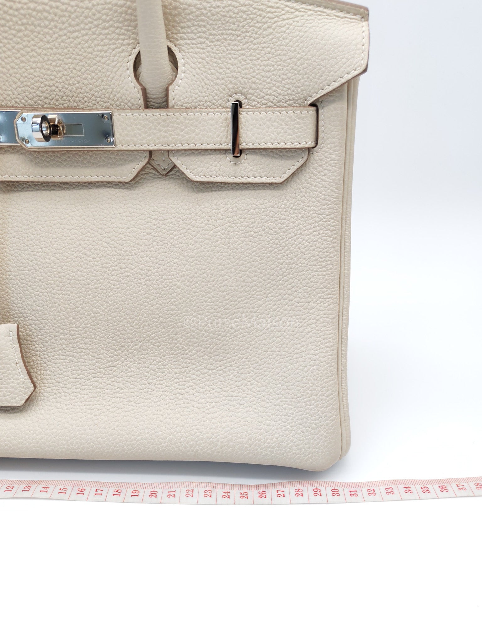 Birkin 30 in Craie Togo Leather Palladium Hardware Stamp C(2018) w/ Free Twilly | Purse Maison Luxury Bags Shop