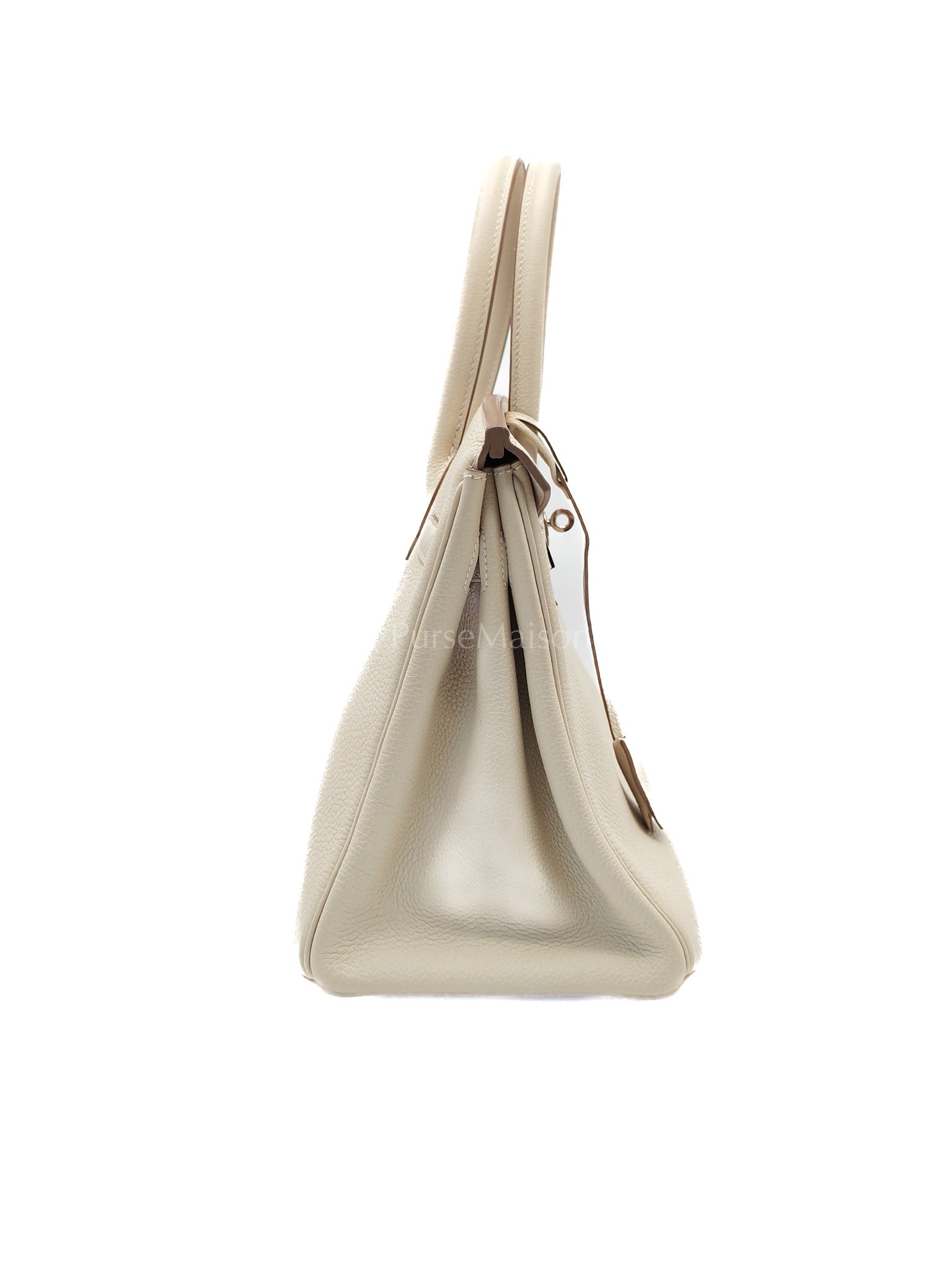 Birkin 30 in Craie Togo Leather Palladium Hardware Stamp C(2018) w/ Free Twilly | Purse Maison Luxury Bags Shop