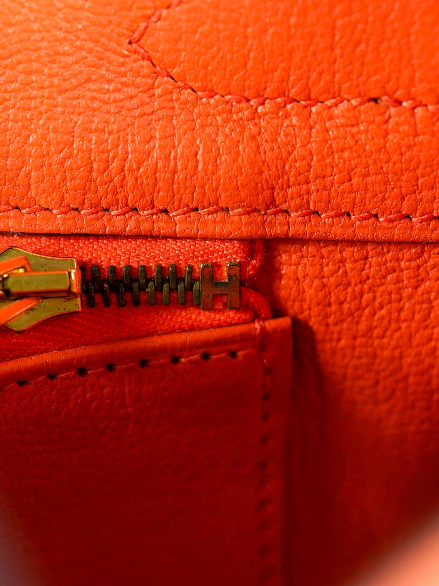 Birkin 30 in Orange Poppy Veau Togo & Gold Hardware Stamp A | Purse Maison Luxury Bags Shop