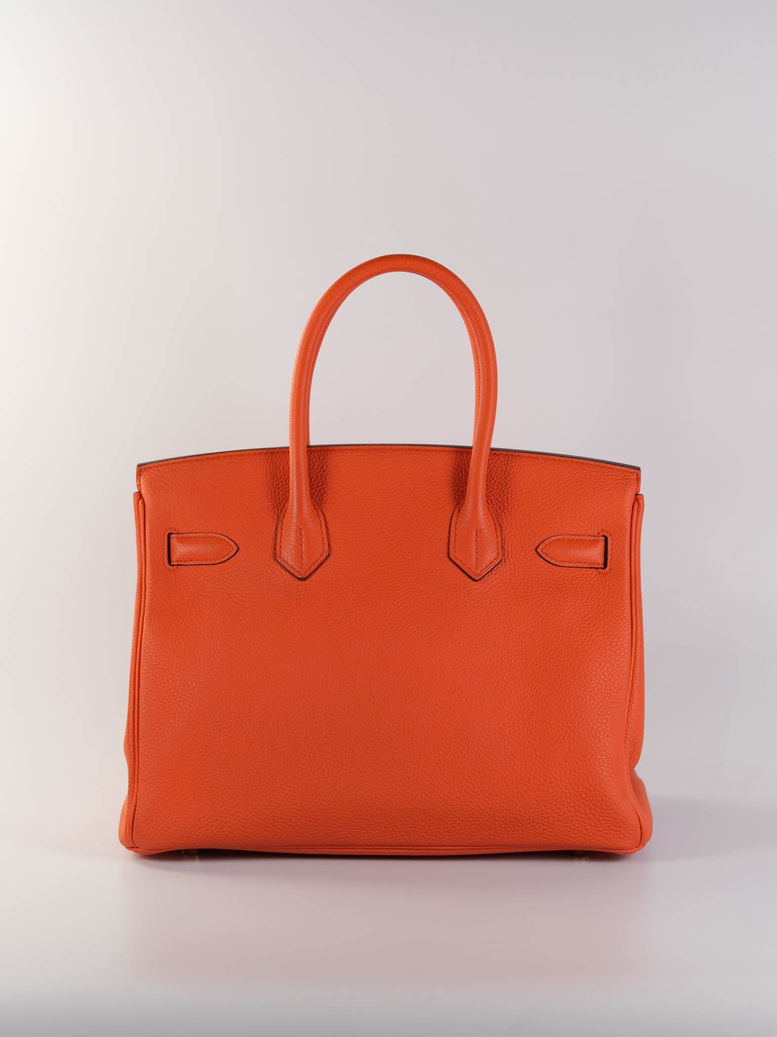 Birkin 30 in Orange Poppy Veau Togo & Gold Hardware Stamp A | Purse Maison Luxury Bags Shop