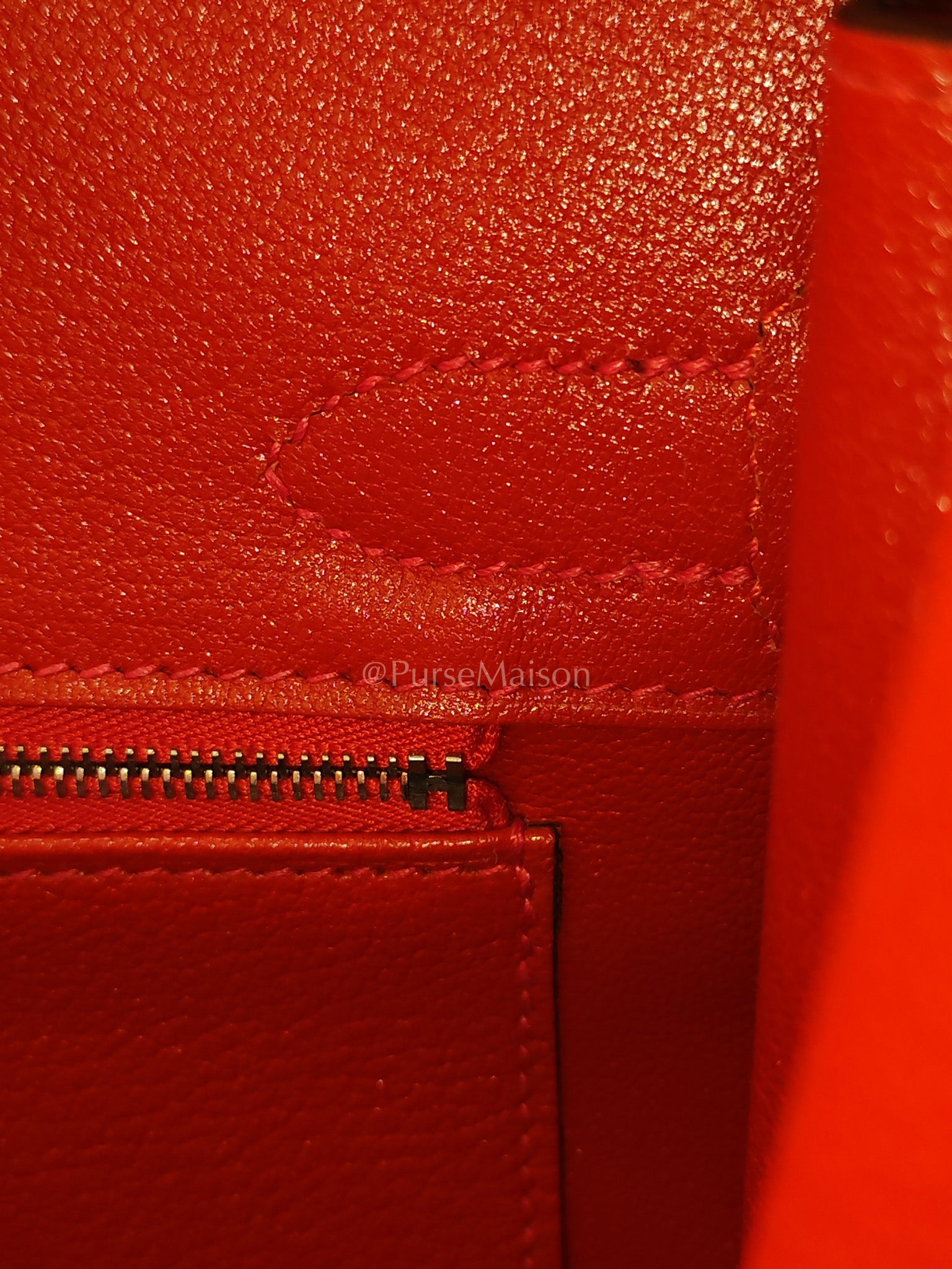 Birkin 30 in Rouge Pivoine Togo Leather Palladium Hardware Stamp A(2017) | Purse Maison Luxury Bags Shop