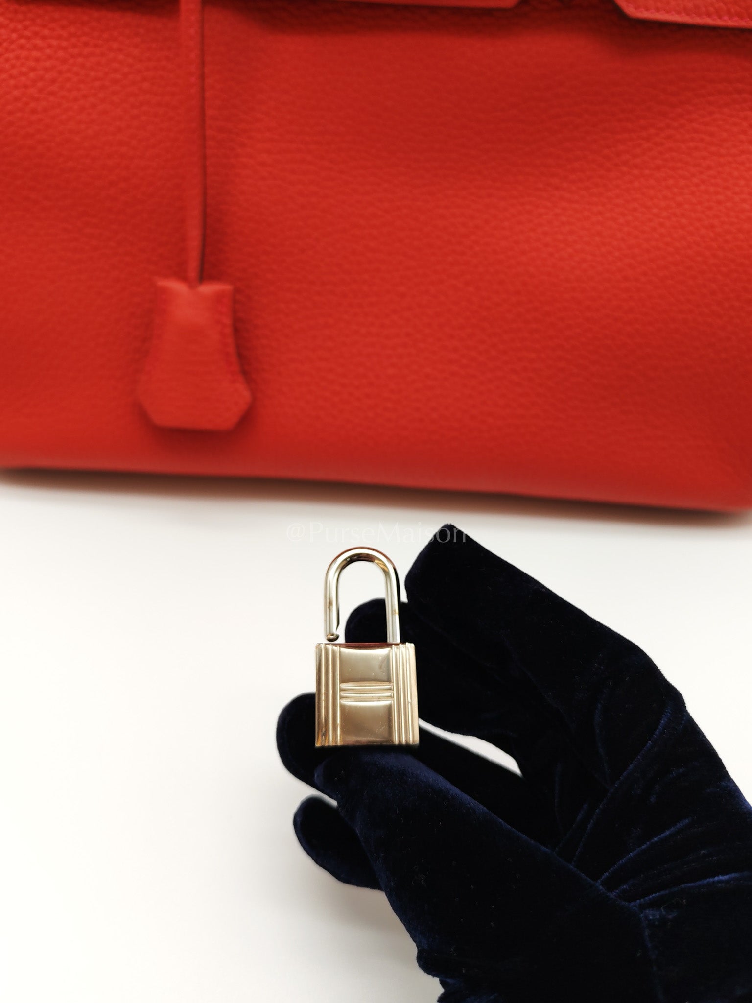 Birkin 30 in Rouge Pivoine Togo Leather Palladium Hardware Stamp A(2017) | Purse Maison Luxury Bags Shop