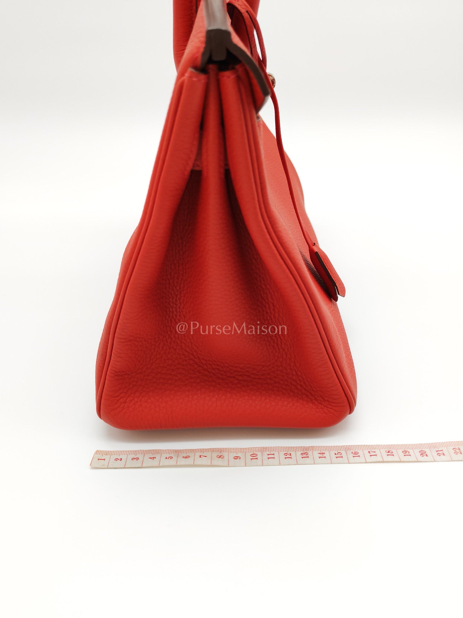 Birkin 30 in Rouge Pivoine Togo Leather Palladium Hardware Stamp A(2017) | Purse Maison Luxury Bags Shop