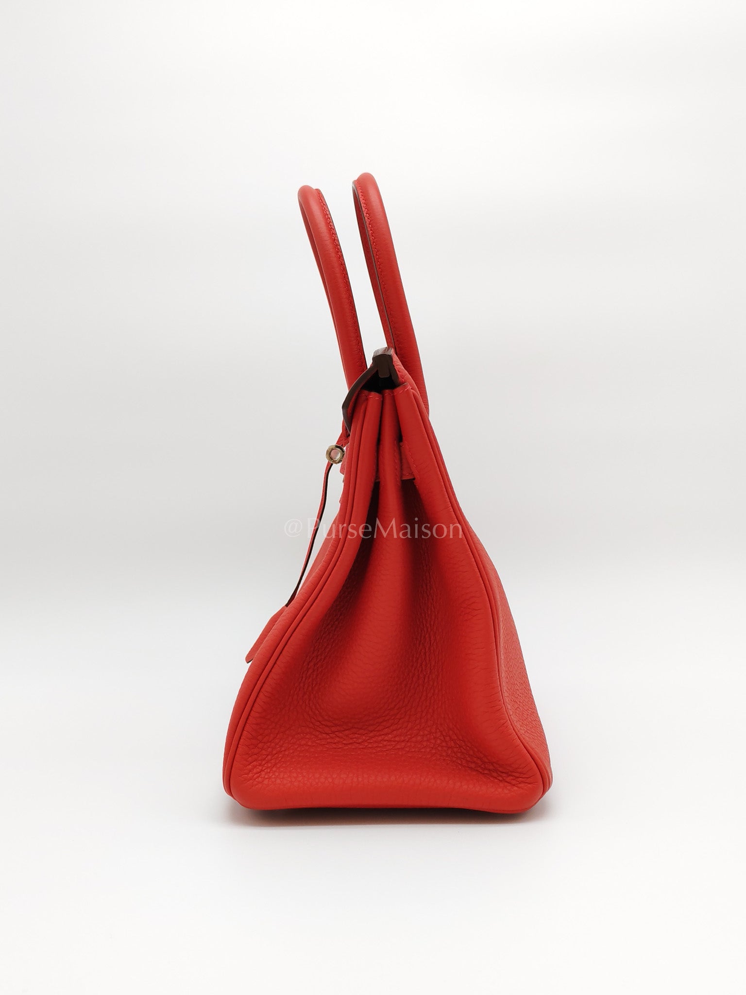 Birkin 30 in Rouge Pivoine Togo Leather Palladium Hardware Stamp A(2017) | Purse Maison Luxury Bags Shop