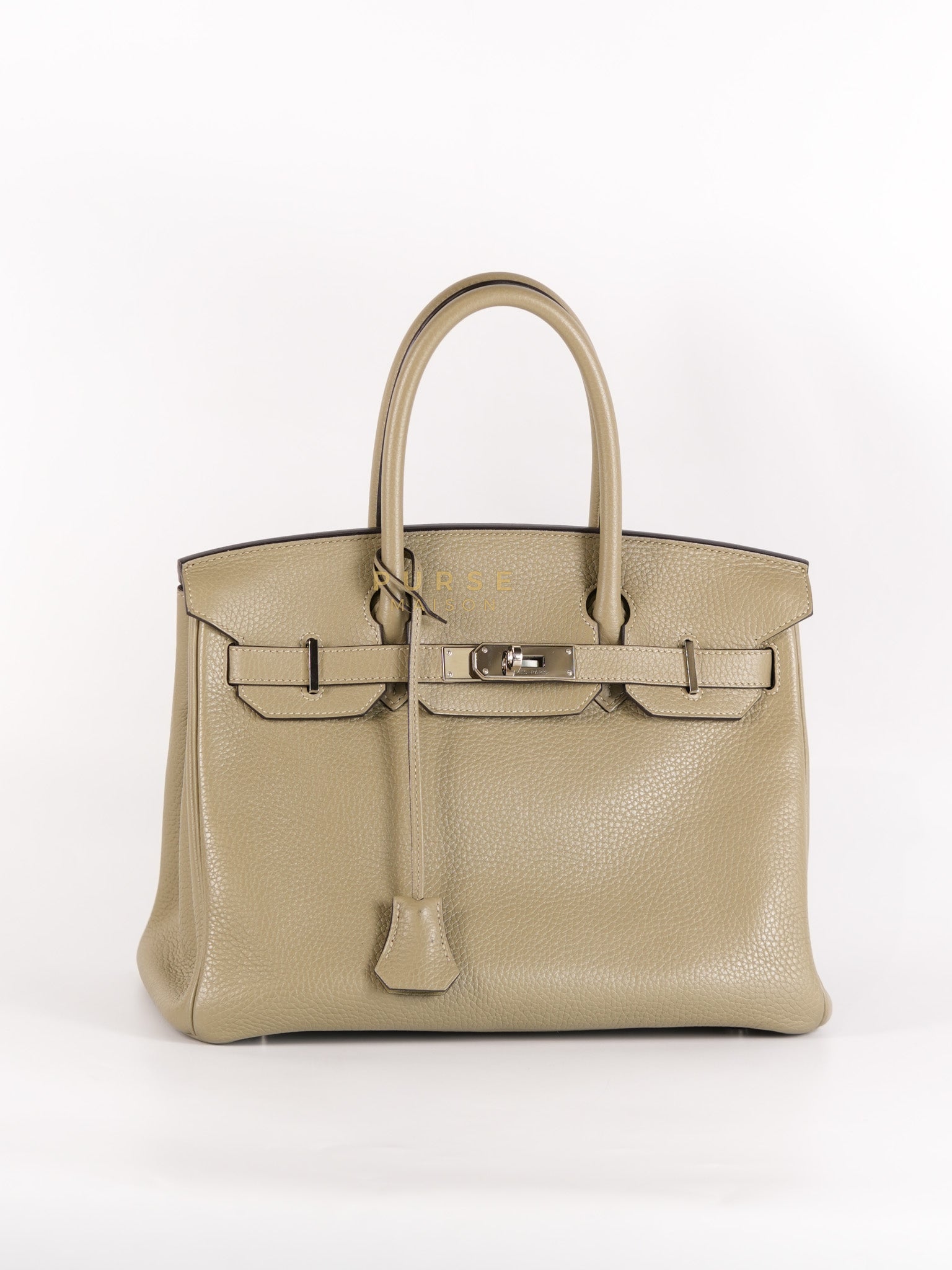 Birkin 30 in Sauge Togo Leather & Palladium Hardware Stamp A (2017) | Purse Maison Luxury Bags Shop