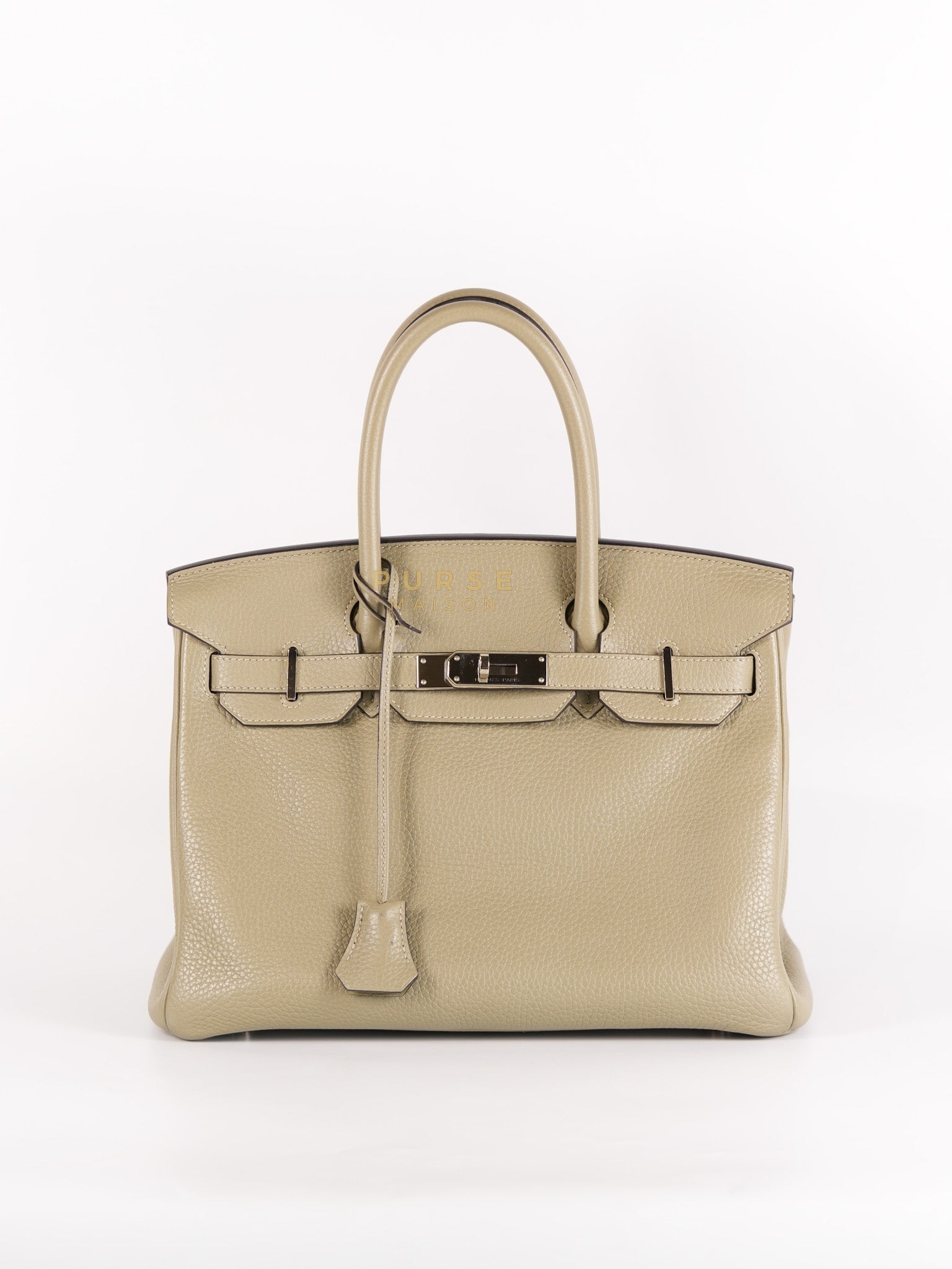 Birkin 30 in Sauge Togo Leather & Palladium Hardware Stamp A (2017) | Purse Maison Luxury Bags Shop