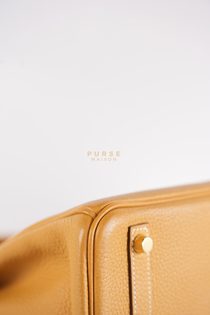 Birkin 30 Naturel Sable in Togo Leather & Gold Hardware Stamp T (2015) | Purse Maison Luxury Bags Shop