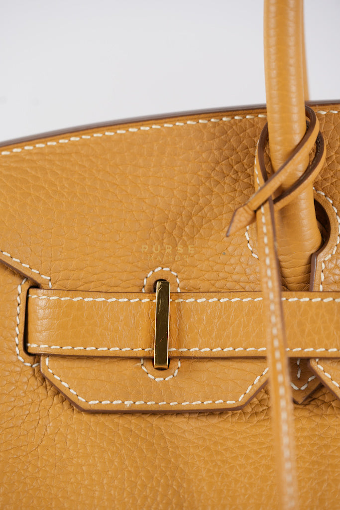 Birkin 30 Naturel Sable in Togo Leather & Gold Hardware Stamp T (2015) | Purse Maison Luxury Bags Shop