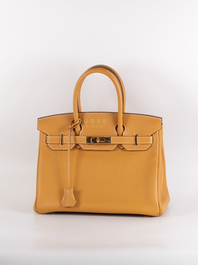 Birkin 30 Naturel Sable in Togo Leather & Gold Hardware Stamp T (2015) | Purse Maison Luxury Bags Shop