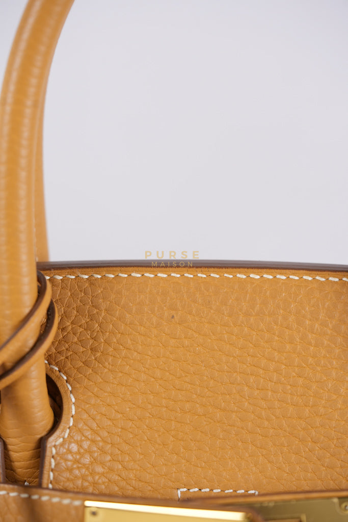 Birkin 30 Naturel Sable in Togo Leather & Gold Hardware Stamp T (2015) | Purse Maison Luxury Bags Shop