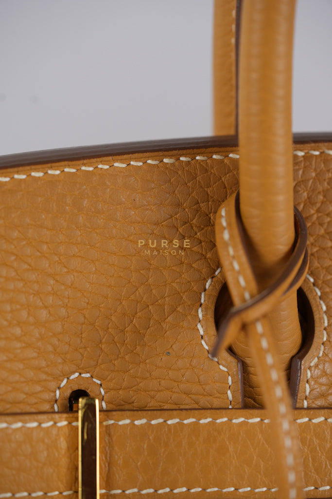 Birkin 30 Naturel Sable in Togo Leather & Gold Hardware Stamp T (2015) | Purse Maison Luxury Bags Shop