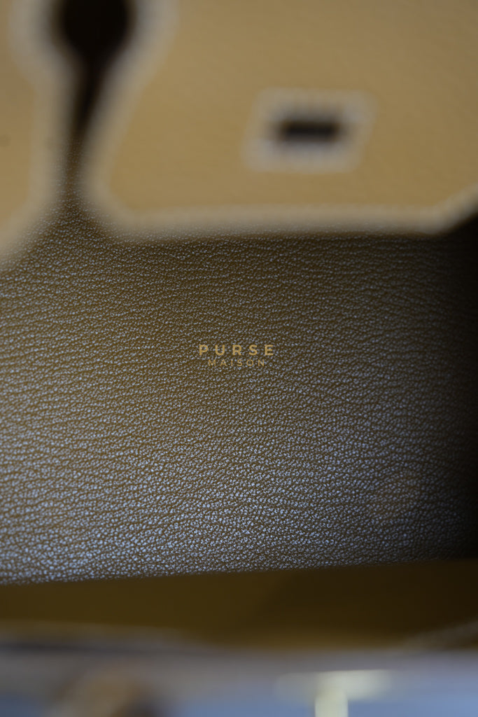 Birkin 30 Naturel Sable in Togo Leather & Gold Hardware Stamp T (2015) | Purse Maison Luxury Bags Shop