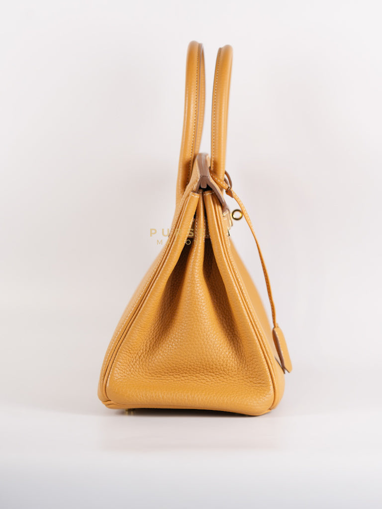 Birkin 30 Naturel Sable in Togo Leather & Gold Hardware Stamp T (2015) | Purse Maison Luxury Bags Shop