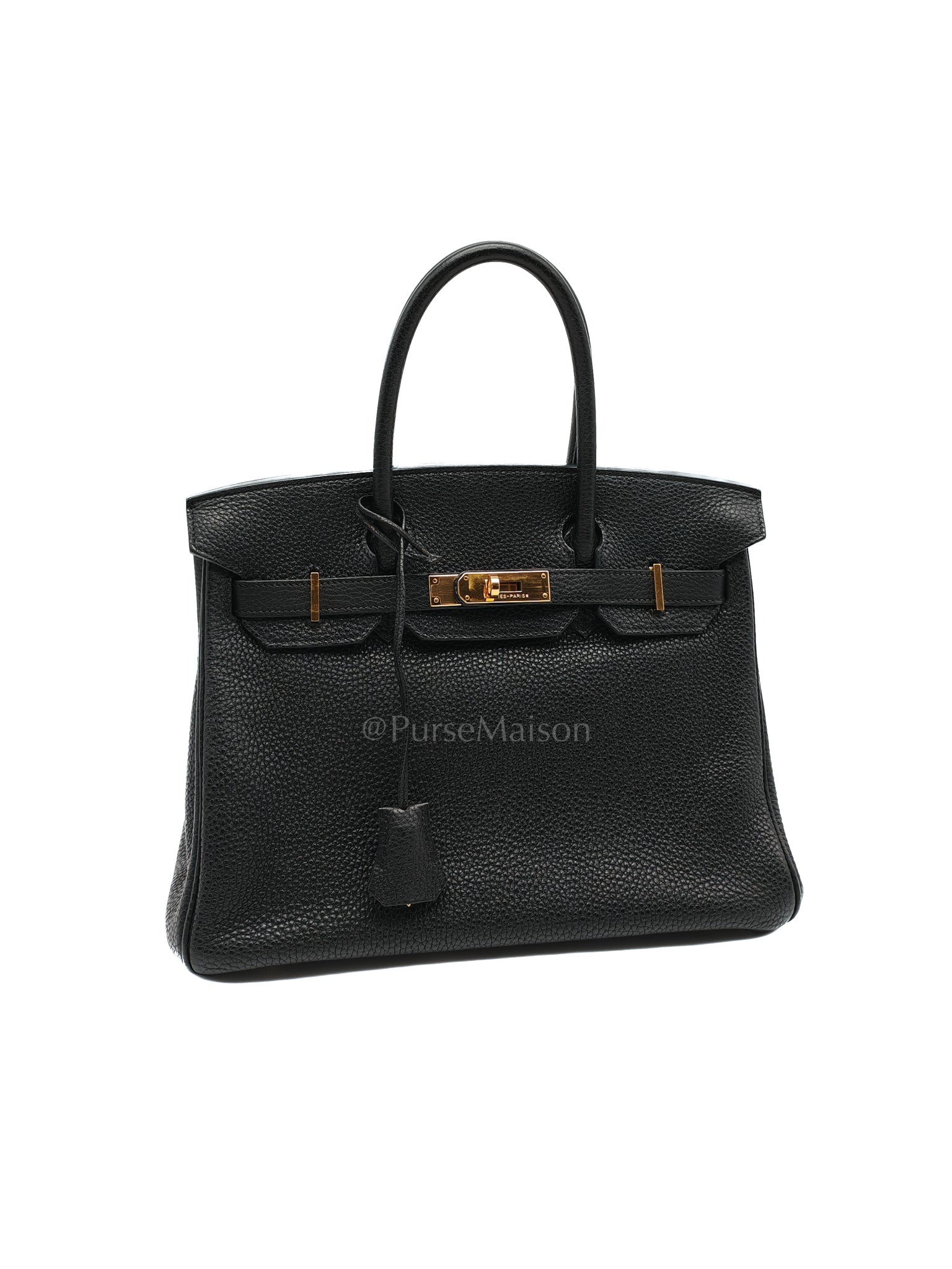 Birkin 30 Noir/Black Togo Leather in Gold Hardware Stamp N Square(2010) | Purse Maison Luxury Bags Shop