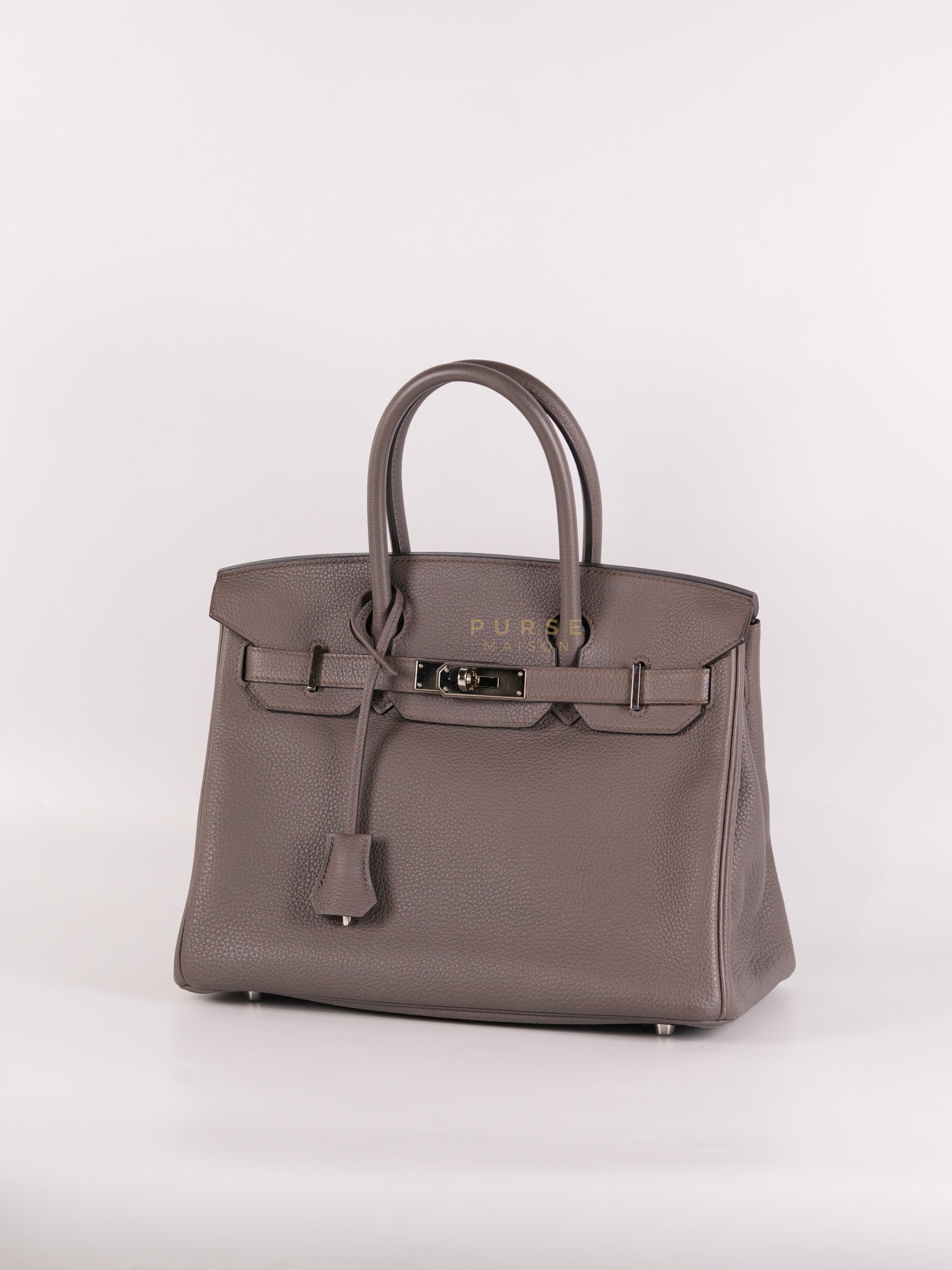Birkin 30 Retourne Etain Togo Leather and Palladium Hardware Stamp X (2016) | Purse Maison Luxury Bags Shop
