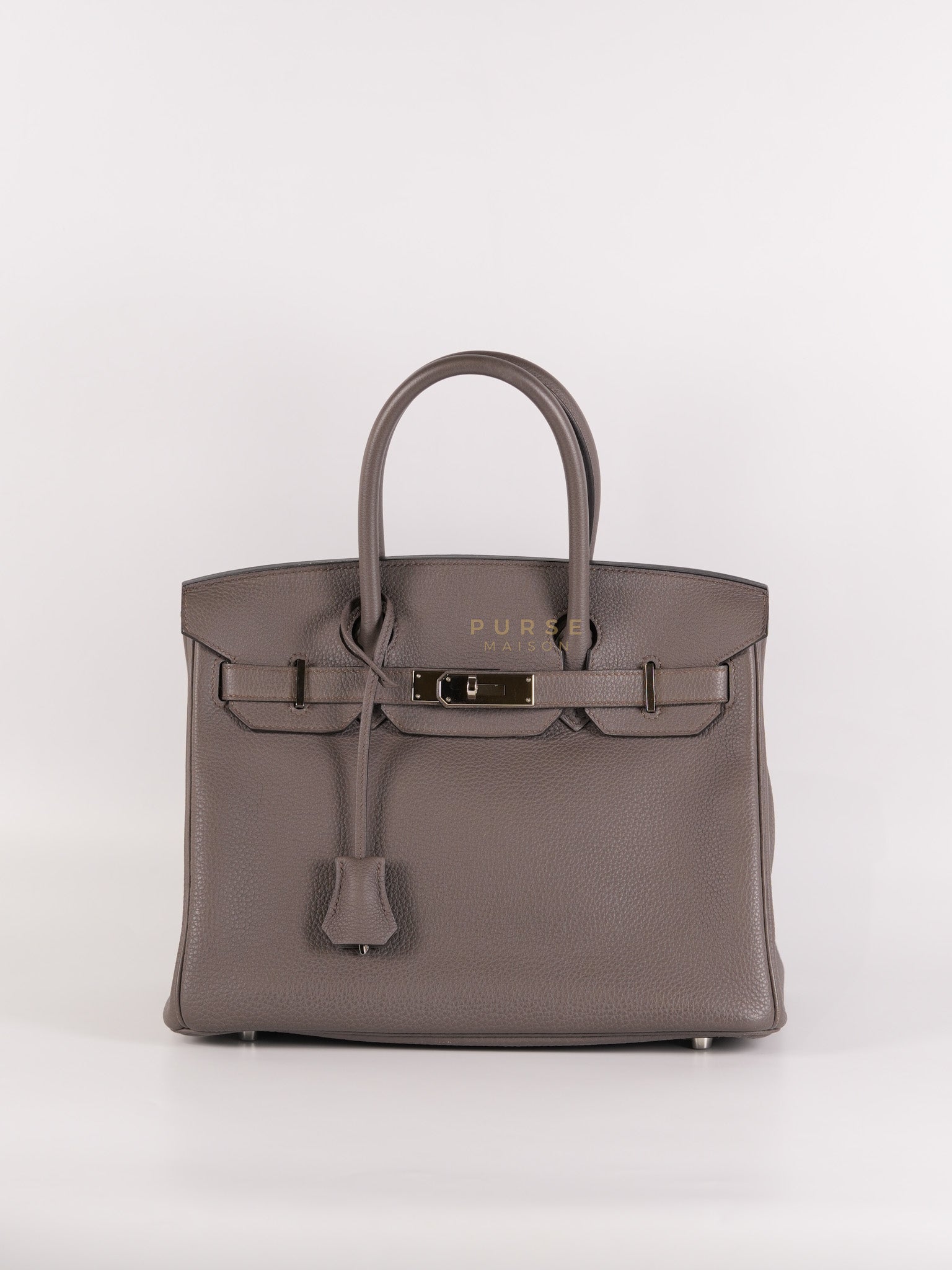 Birkin 30 Retourne Etain Togo Leather and Palladium Hardware Stamp X (2016) | Purse Maison Luxury Bags Shop