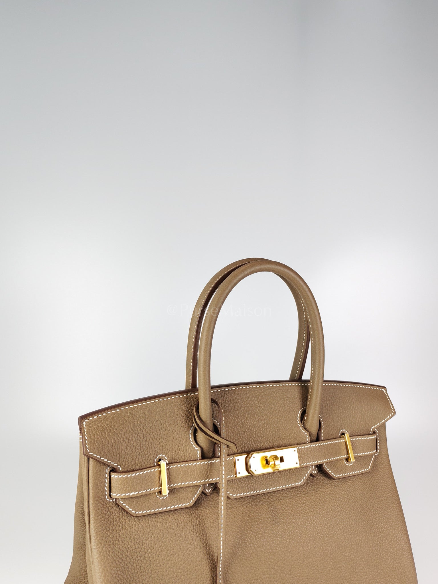 Birkin 30 Retourne Etoupe in Togo Leather and Gold Hardware Stamp W (2024) | Purse Maison Luxury Bags Shop