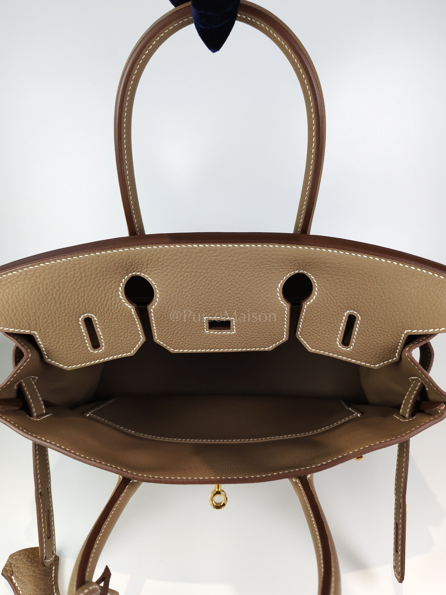 Birkin 30 Retourne Etoupe in Togo Leather and Gold Hardware Stamp W (2024) | Purse Maison Luxury Bags Shop