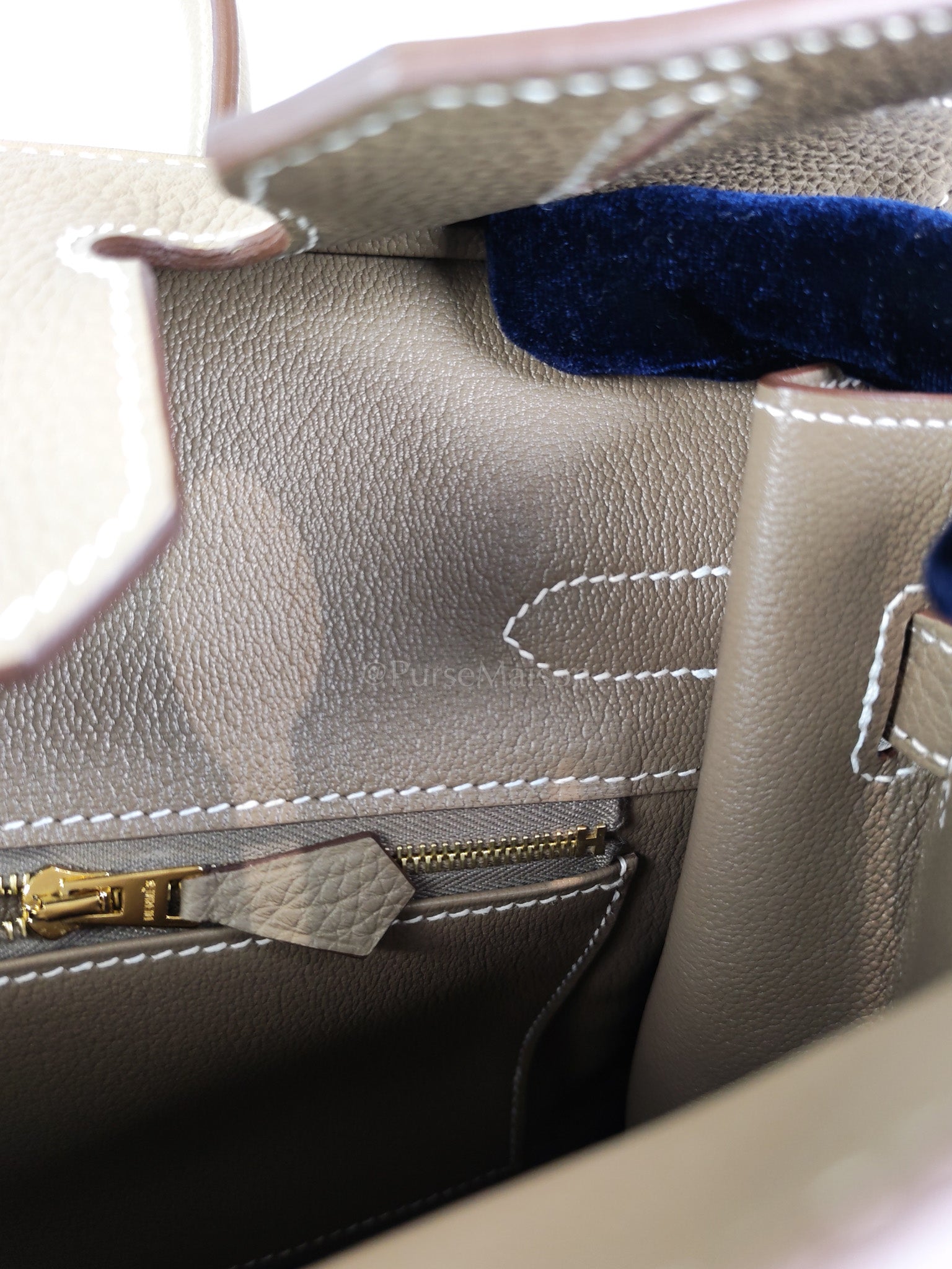 Birkin 30 Retourne Etoupe in Togo Leather and Gold Hardware Stamp W (2024) | Purse Maison Luxury Bags Shop