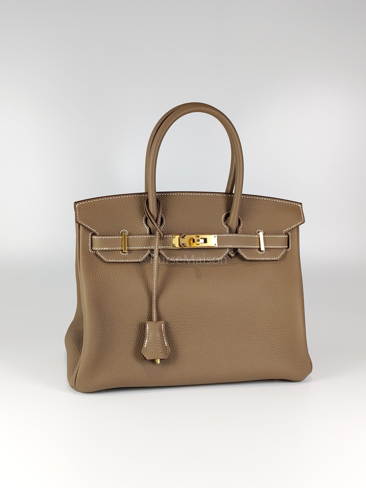 Birkin 30 Retourne Etoupe in Togo Leather and Gold Hardware Stamp W (2024) | Purse Maison Luxury Bags Shop