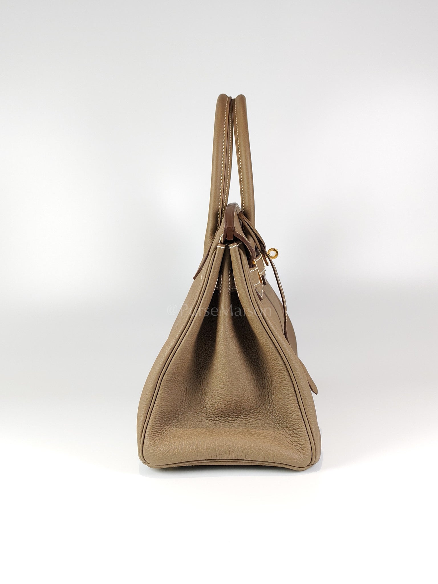 Birkin 30 Retourne Etoupe in Togo Leather and Gold Hardware Stamp W (2024) | Purse Maison Luxury Bags Shop