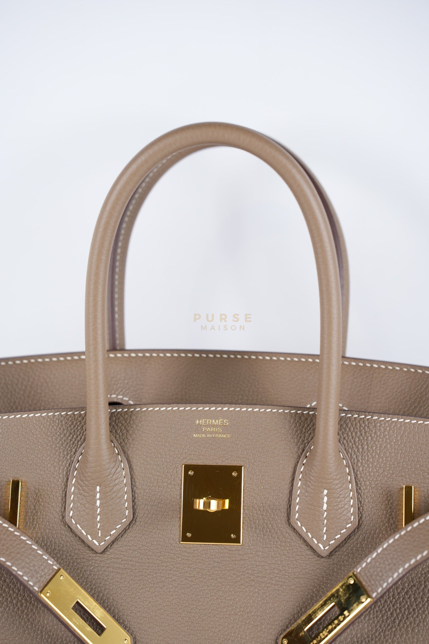 Birkin 30 Retourne Etoupe in Togo Leather and Gold Hardware Stamp Y (2020) | Purse Maison Luxury Bags Shop