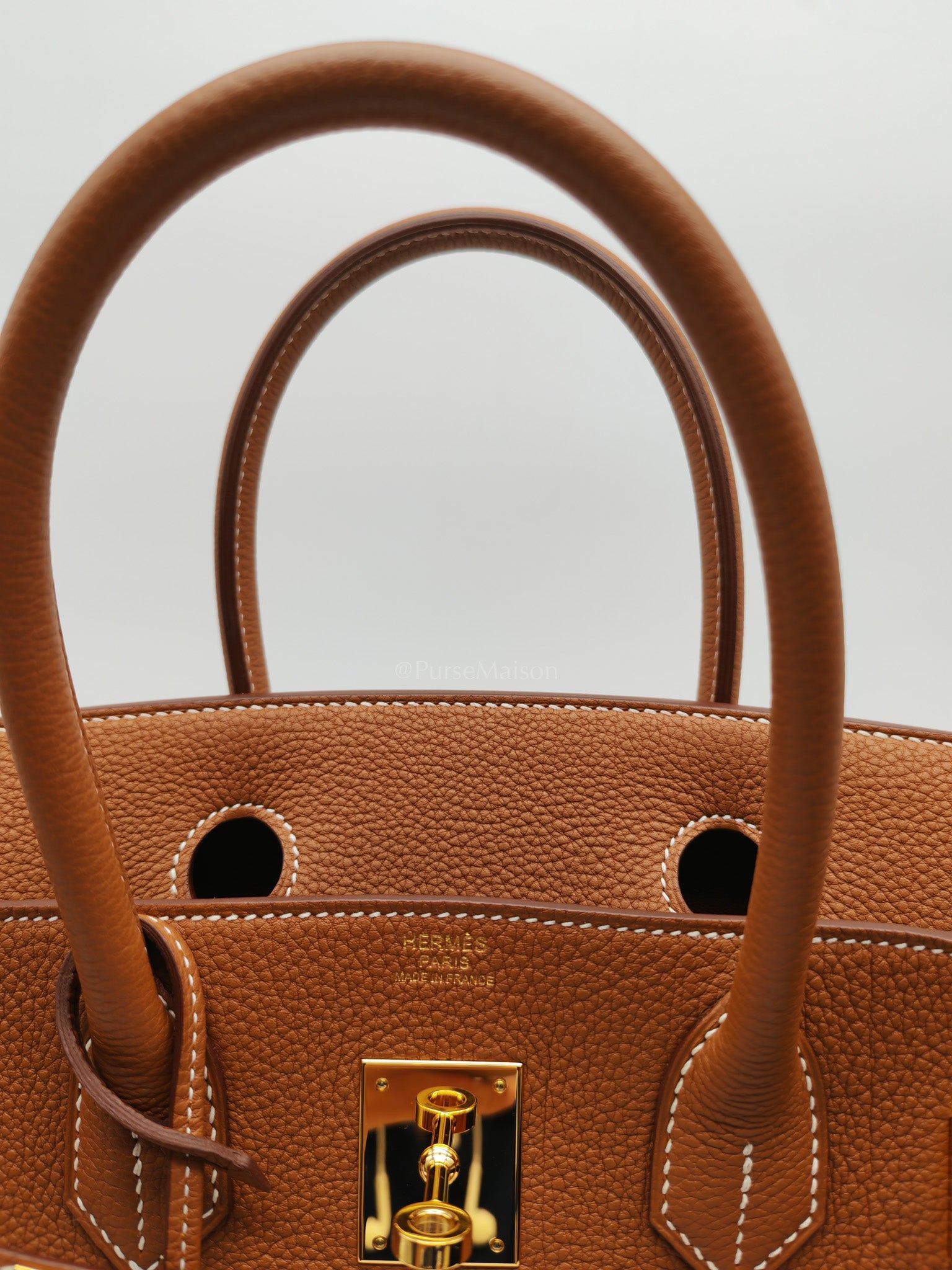Birkin 30 Retourne Gold in Togo Leather and Gold Hardware Stamp U(2022) | Purse Maison Luxury Bags Shop
