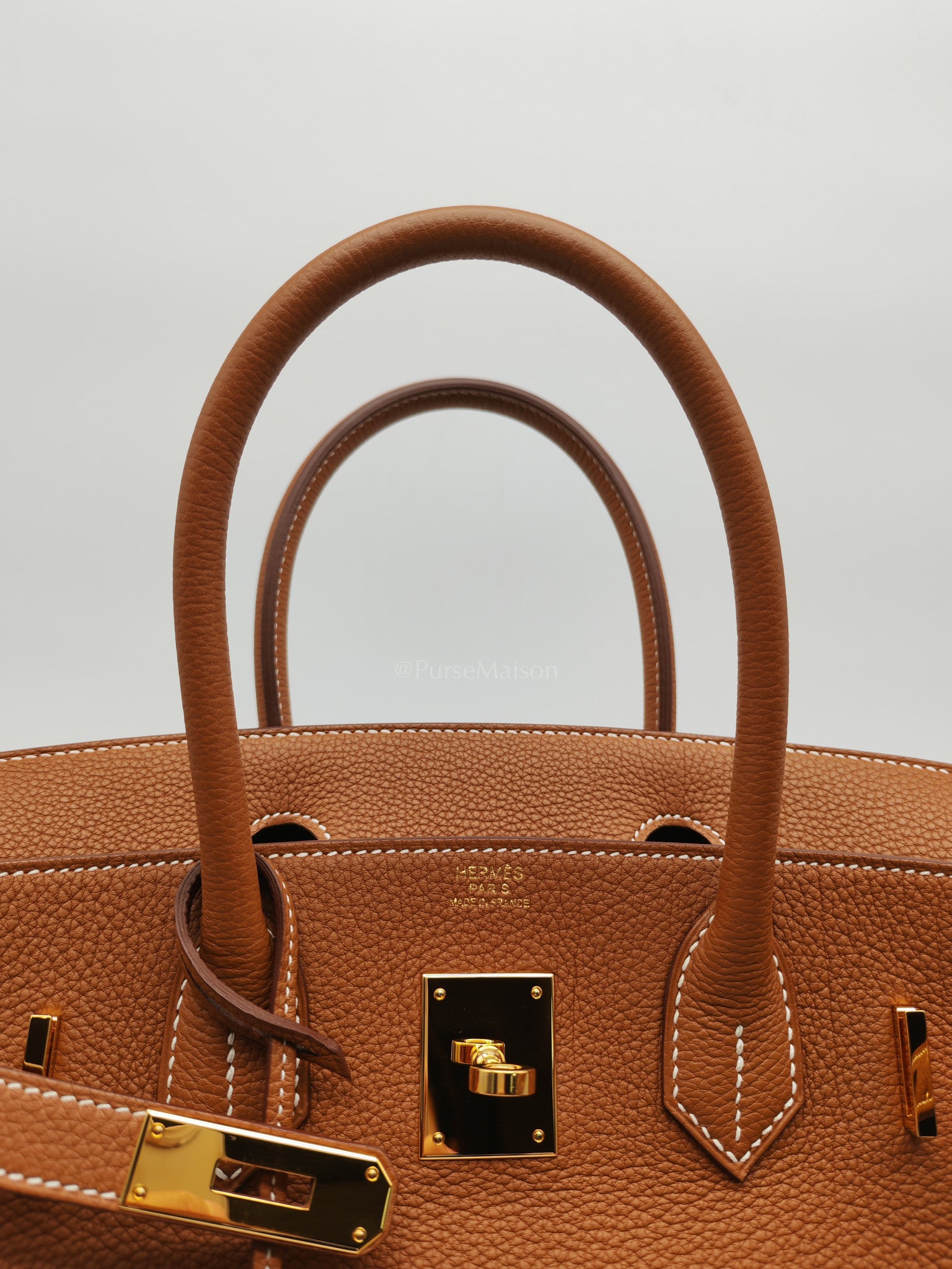 Birkin 30 Retourne Gold in Togo Leather and Gold Hardware Stamp U(2022) | Purse Maison Luxury Bags Shop