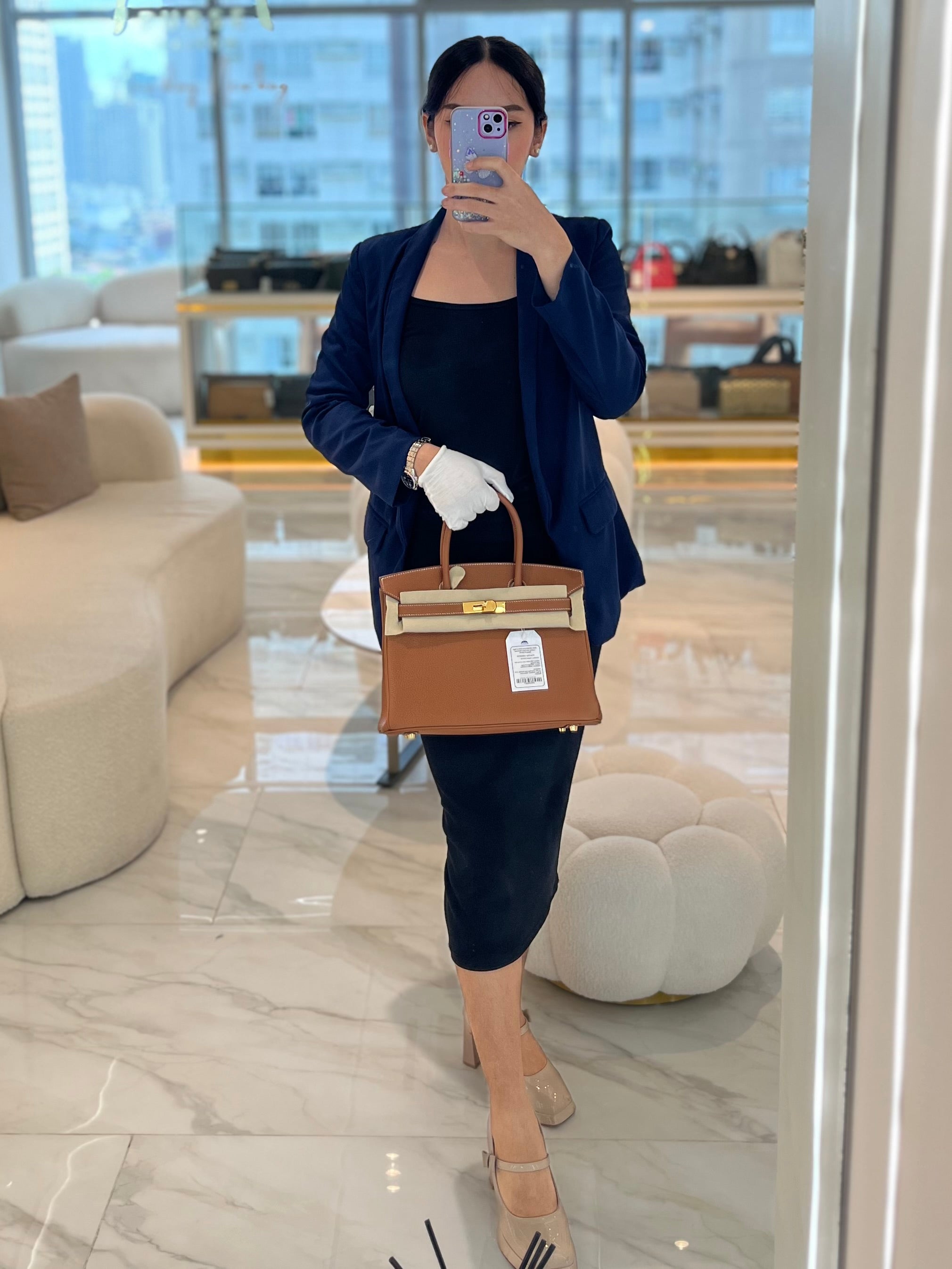 Birkin 30 Retourne Gold in Togo Leather and Gold Hardware Stamp U(2022) | Purse Maison Luxury Bags Shop