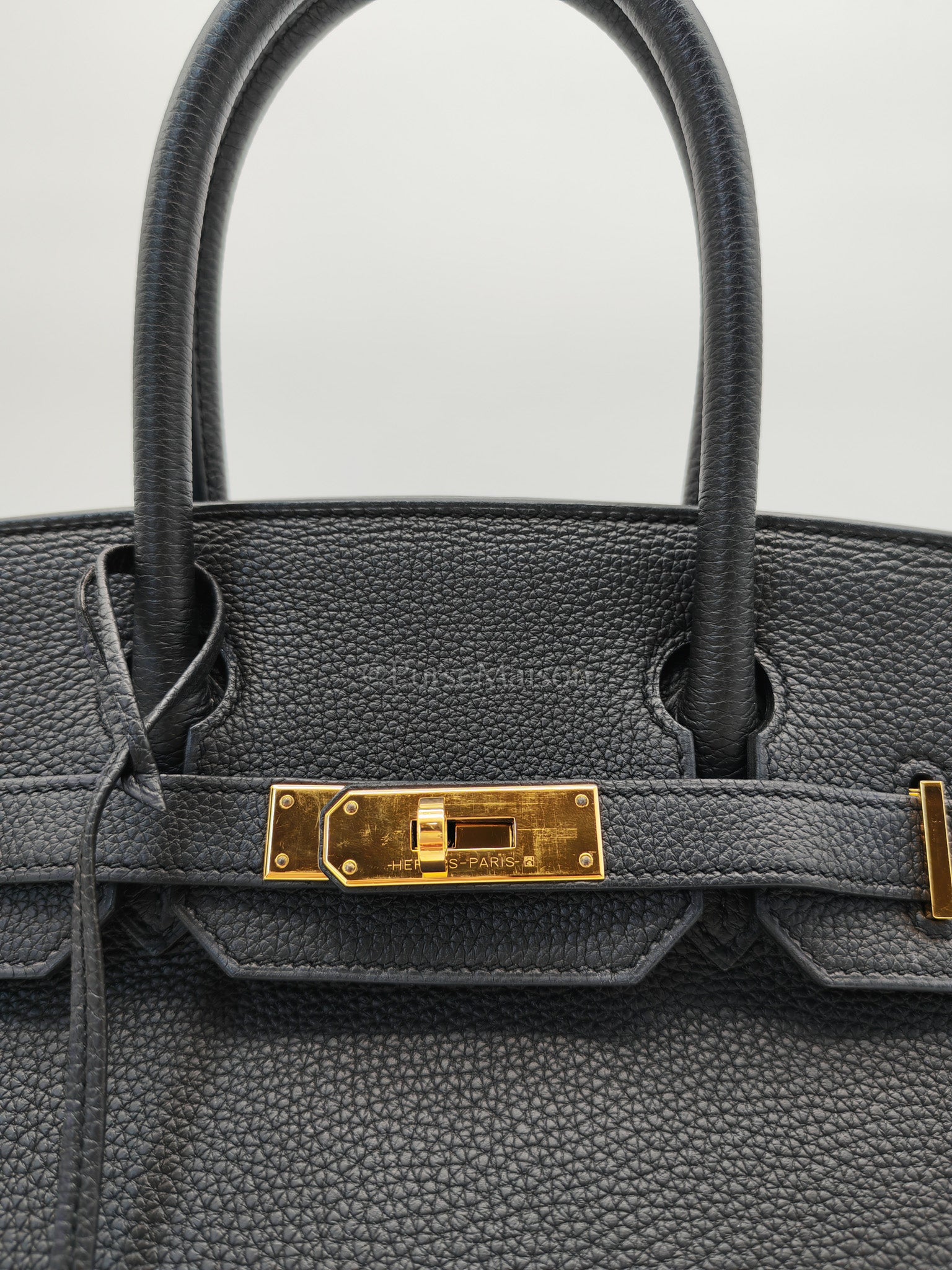 Birkin 30 Retourne in Black Togo Leather and Gold Hardware Stamp Z (2021) | Purse Maison Luxury Bags Shop