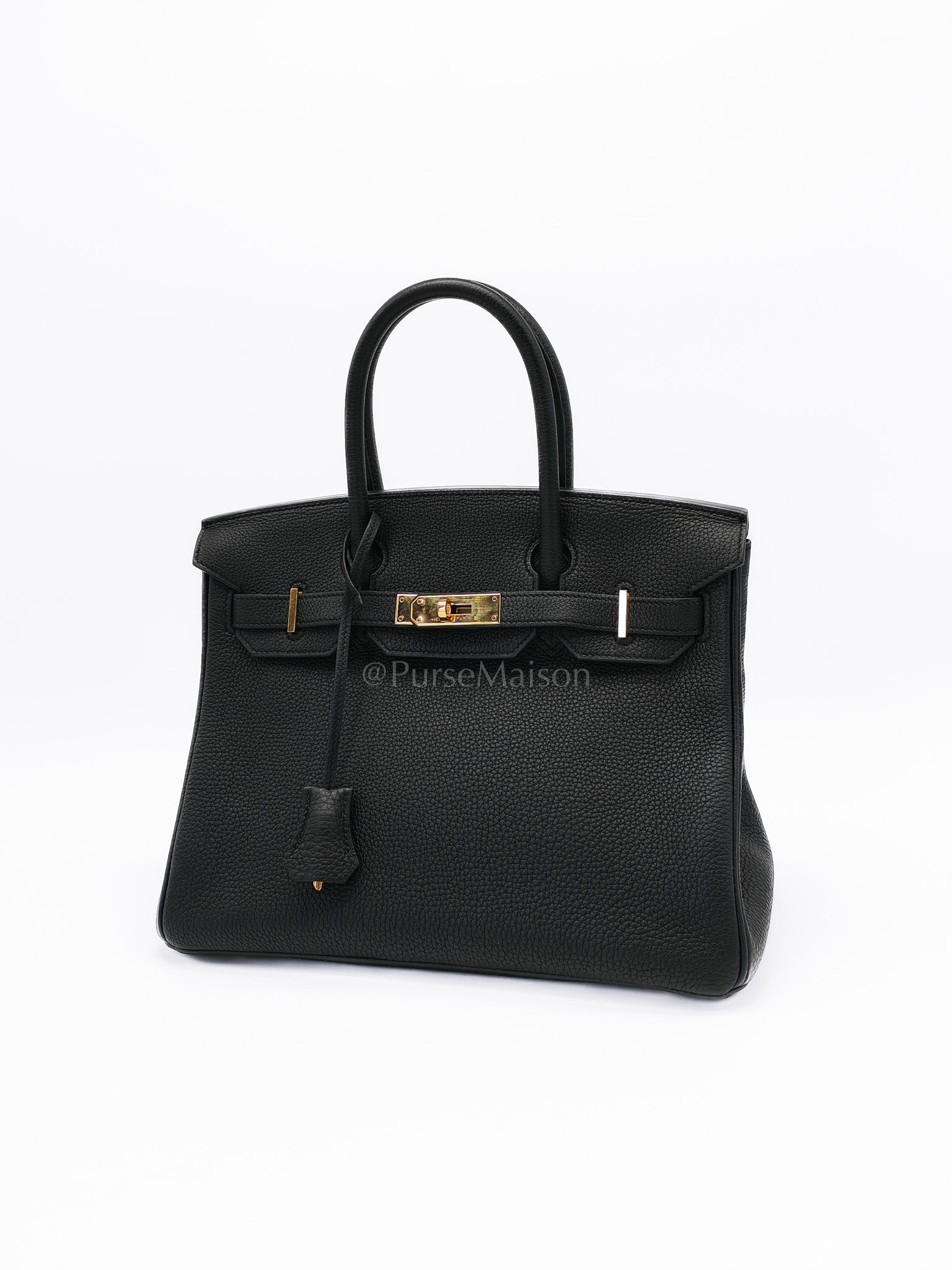 Birkin 30 Retourne in Black Togo Leather and Gold Hardware Stamp Z (2021) | Purse Maison Luxury Bags Shop